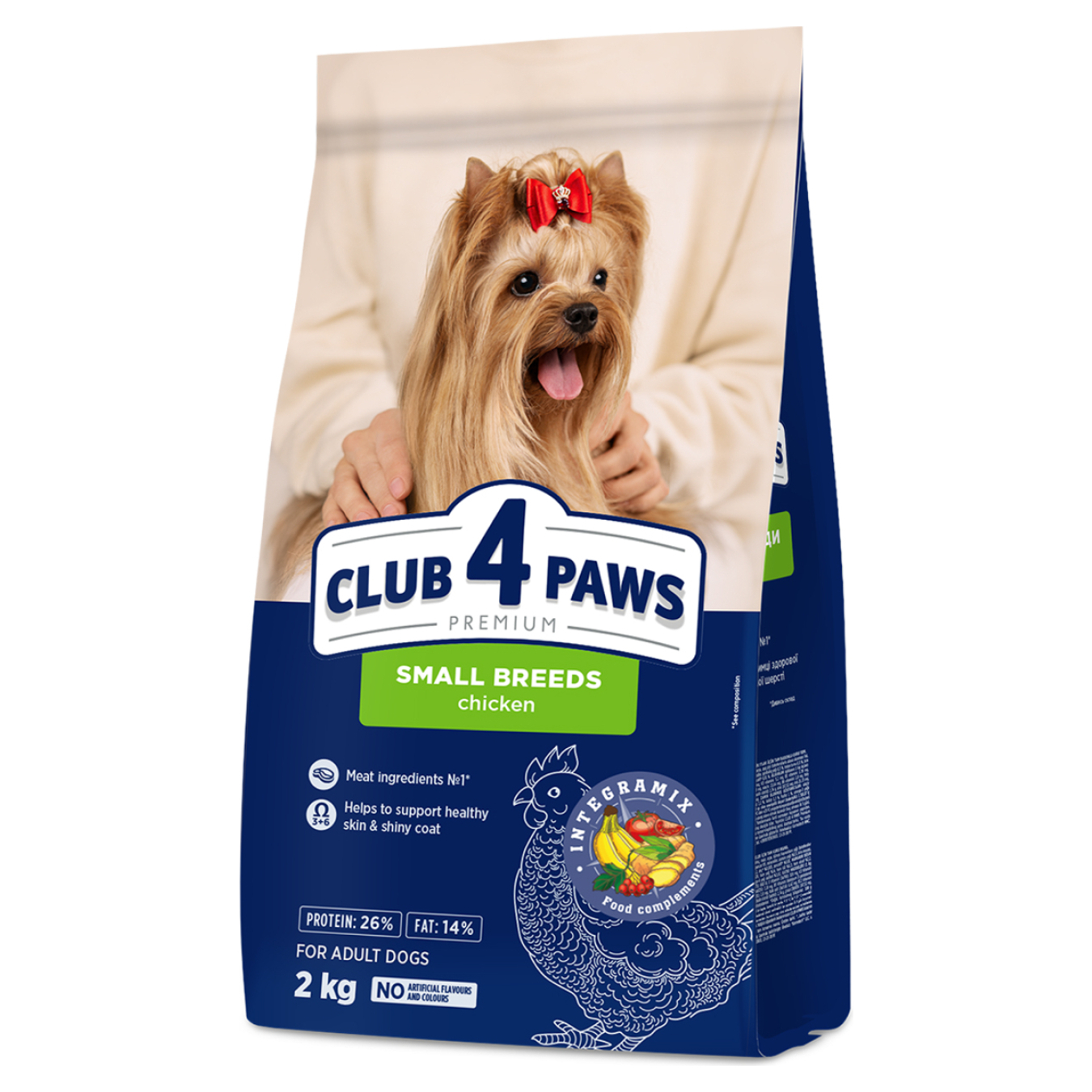 Корм сухий Club 4 Paws Преміум для дорослих собак малих порід 2кг