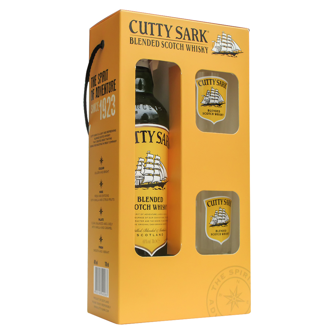 Набір Віскі Cutty Sark 40% 0,7л +2 бокали