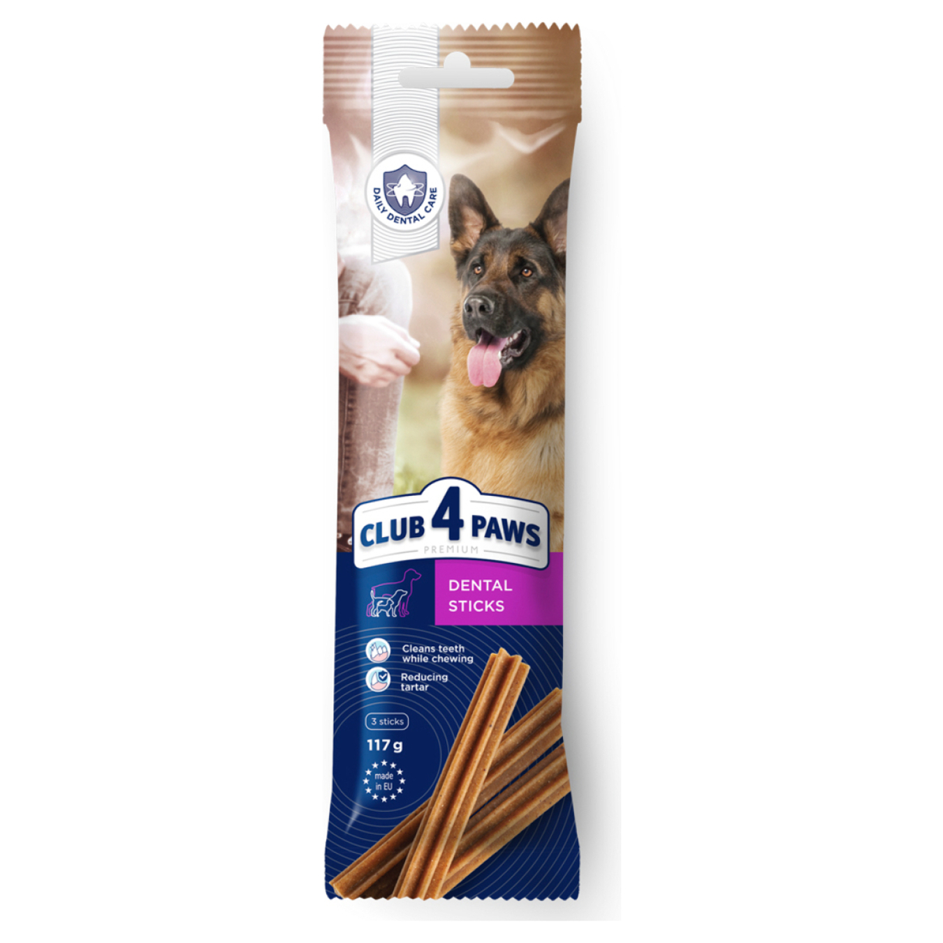 Club 4 Paws Chewing stick for adult dogs Premium dental sticks 117g