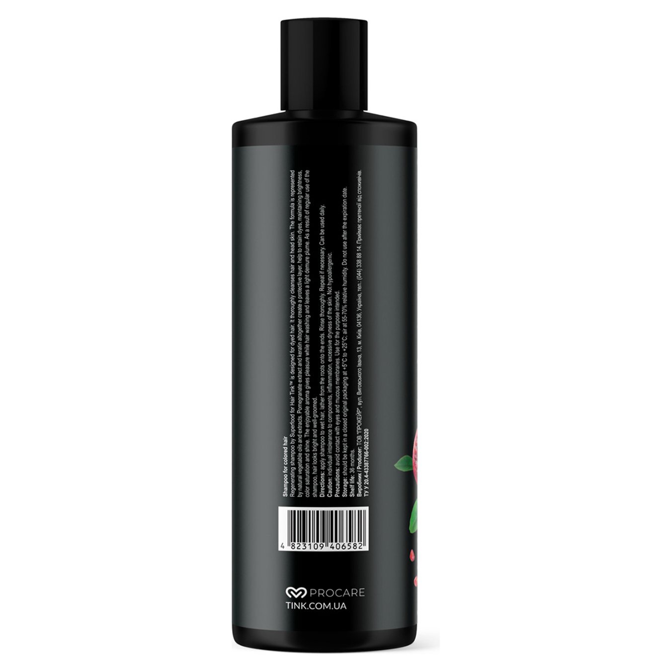 Шампунь Tink Гранат-кератин для фарбованого волосся 500мл 3