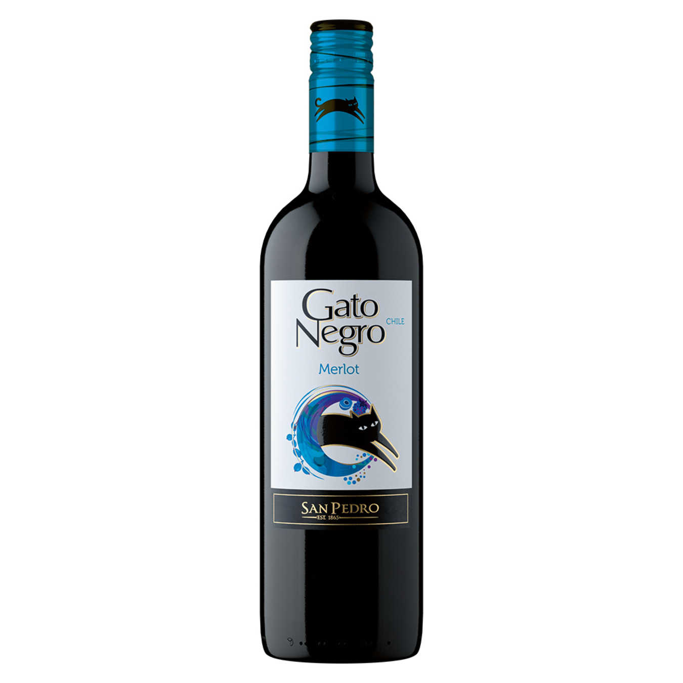 Вино Gato Negro Merlot красное сухое 13% 0,75л