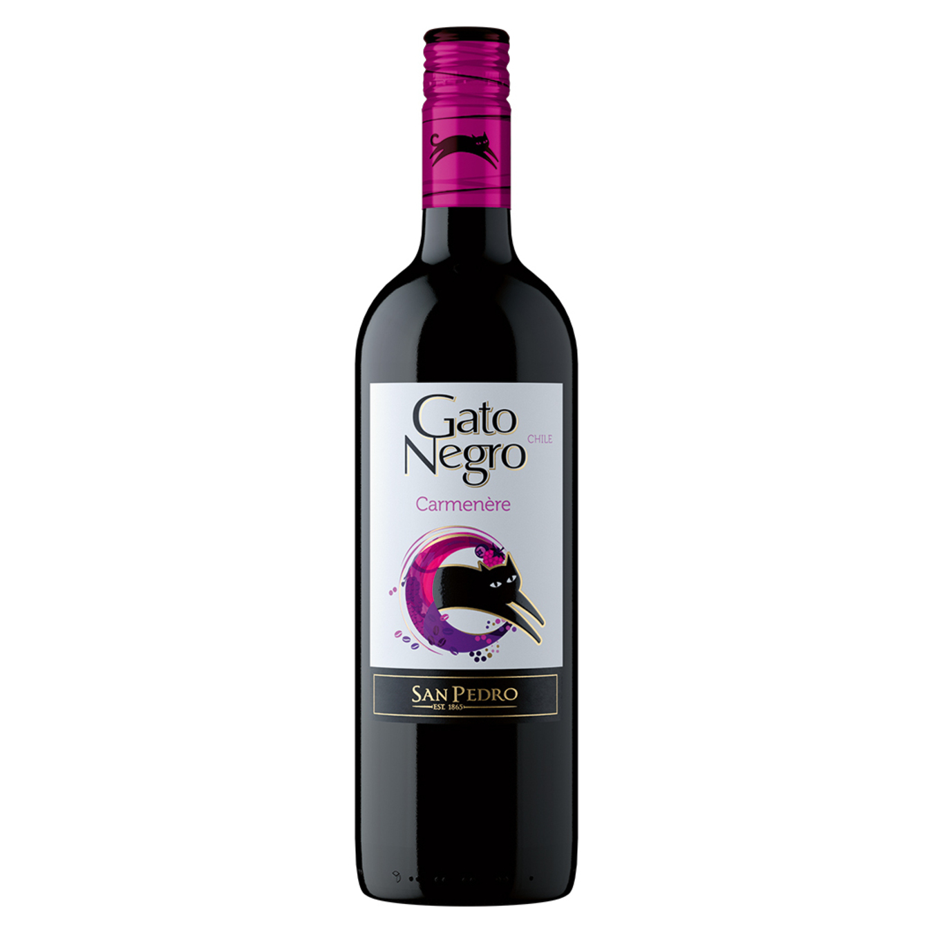 Вино Gato Negro Carmenere красное сухое 13,8% 0,75л