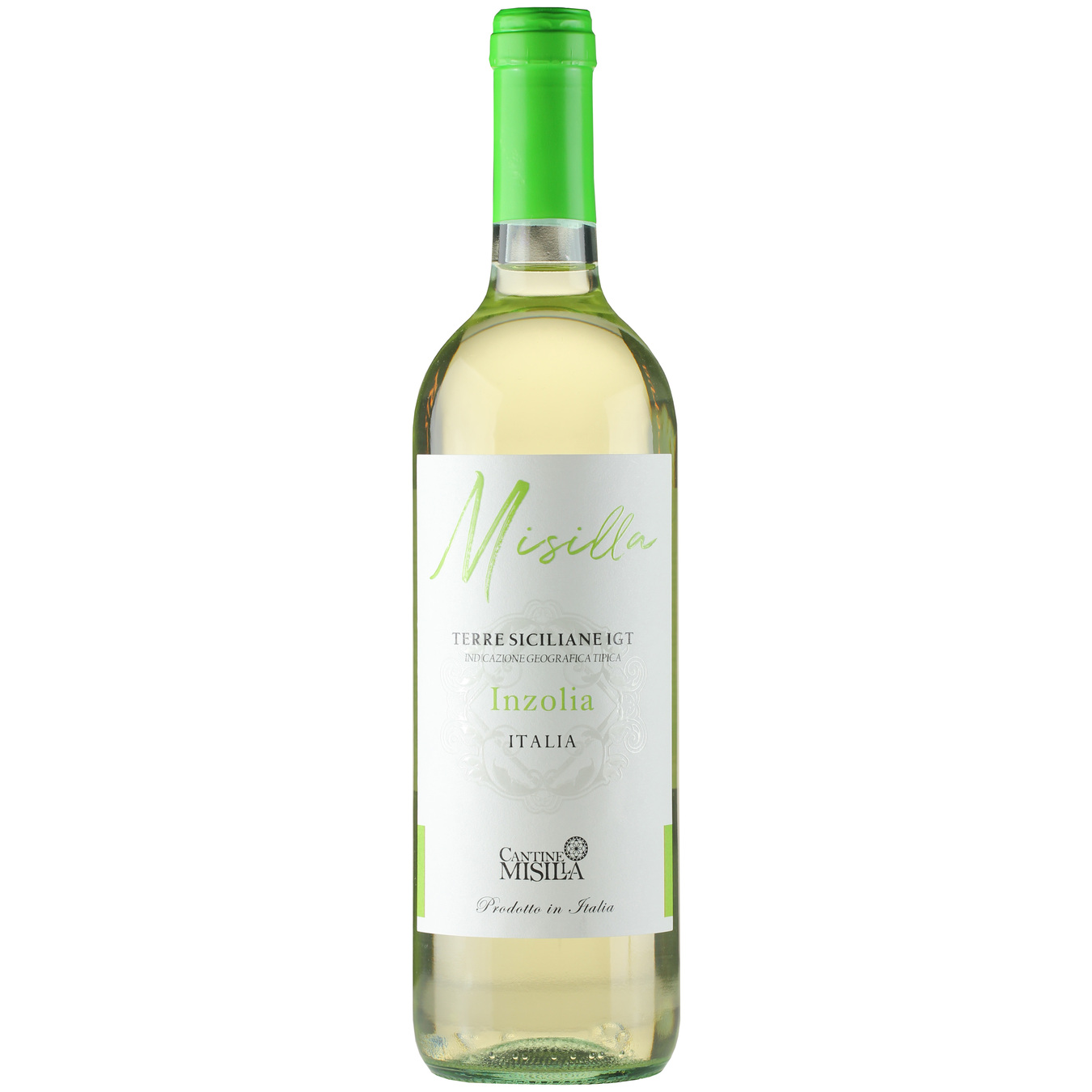 Вино Misilla Inzolia белое сухое 12% 0,75л