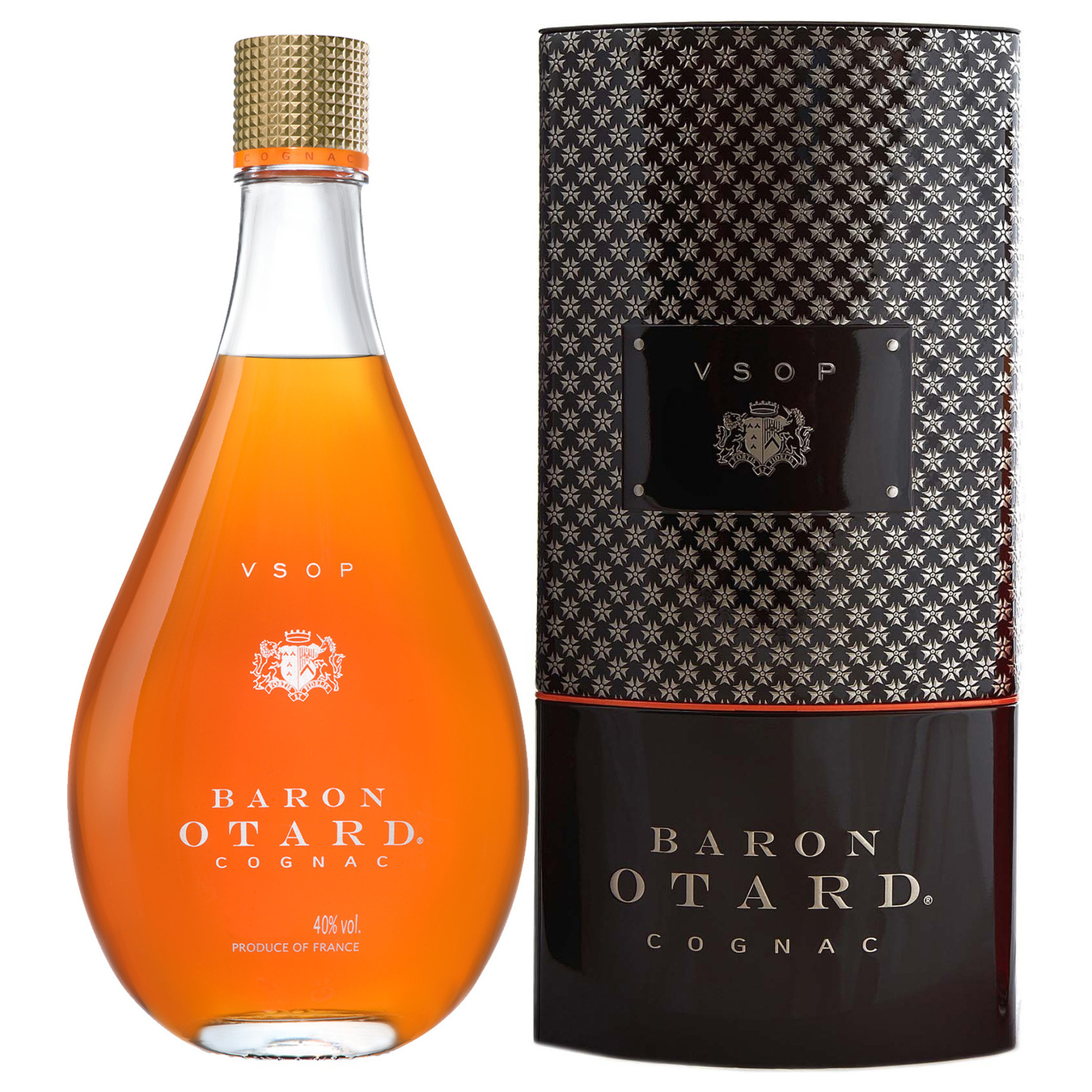Cognac Baron Otard VSOP 4.5 stars 40% 0.7l in a metal box