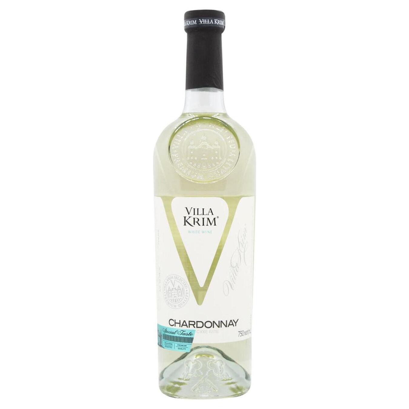 Вино Villa Krim Шардоне белое сухое 9-13% 0,75л