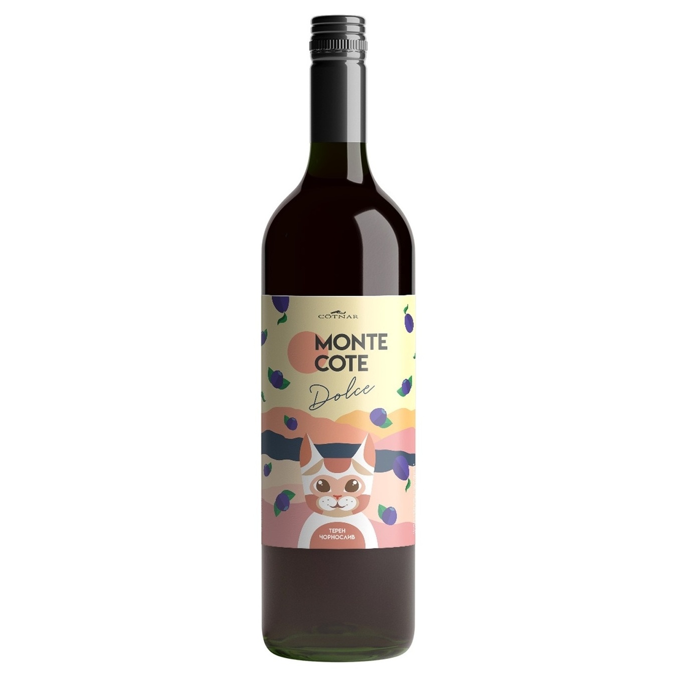 Monte Cote Dolce red dry plum-prune wine 13% 0.75 l