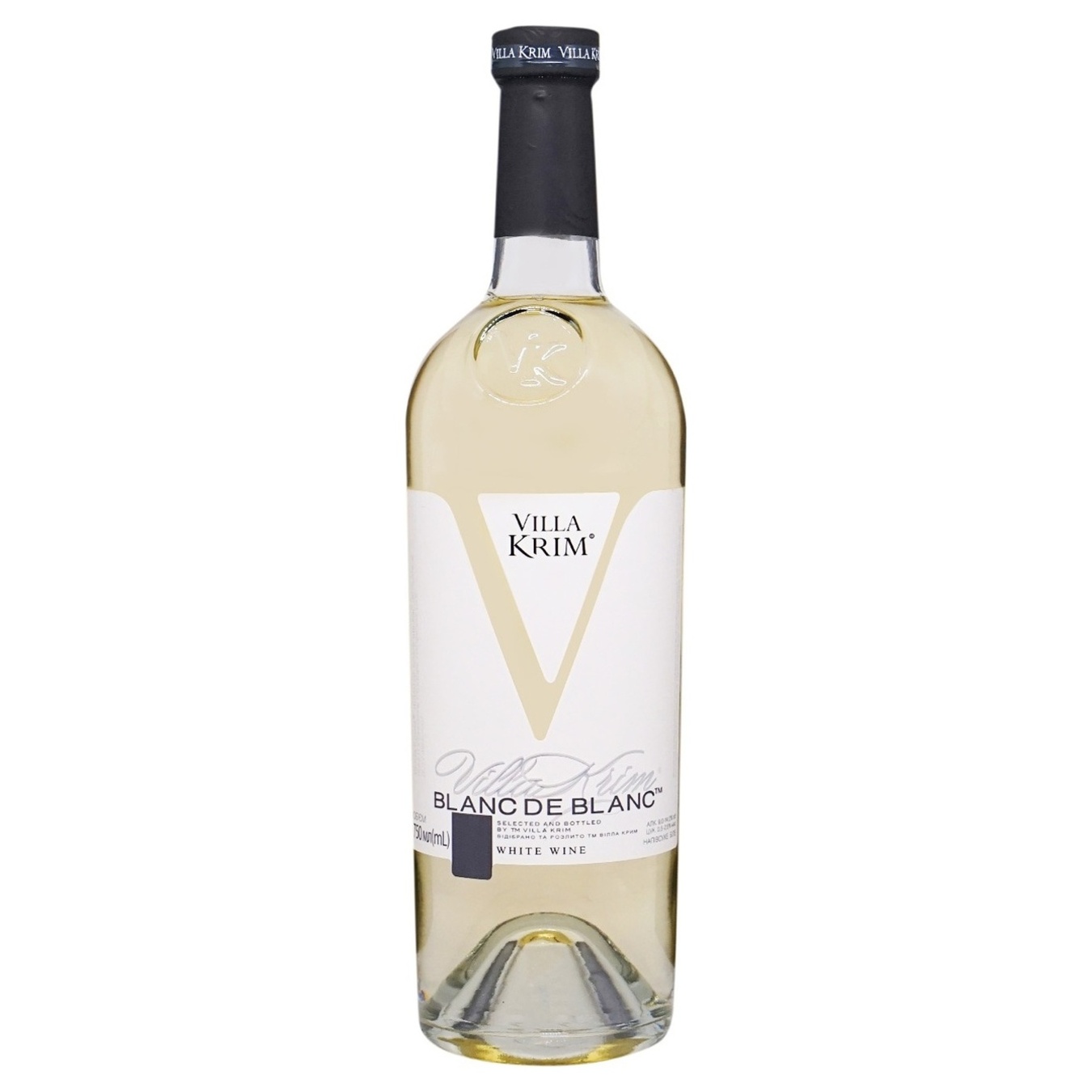 Вино Villa Krim Блан де Блан белое полусухое 9-13% 0,75л