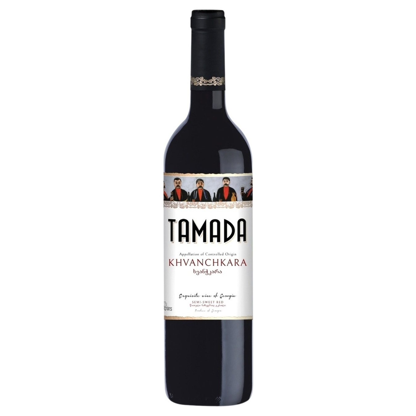 Вино GWS Tamada Хванчкара червоне напівсолодке 11,5% 0,75л