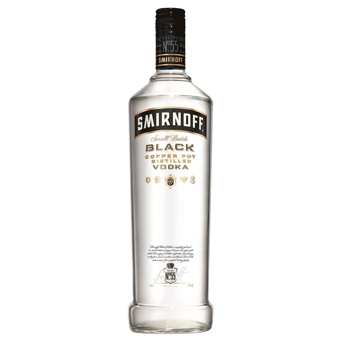 Vodka Smirnoff Black 40% 1l