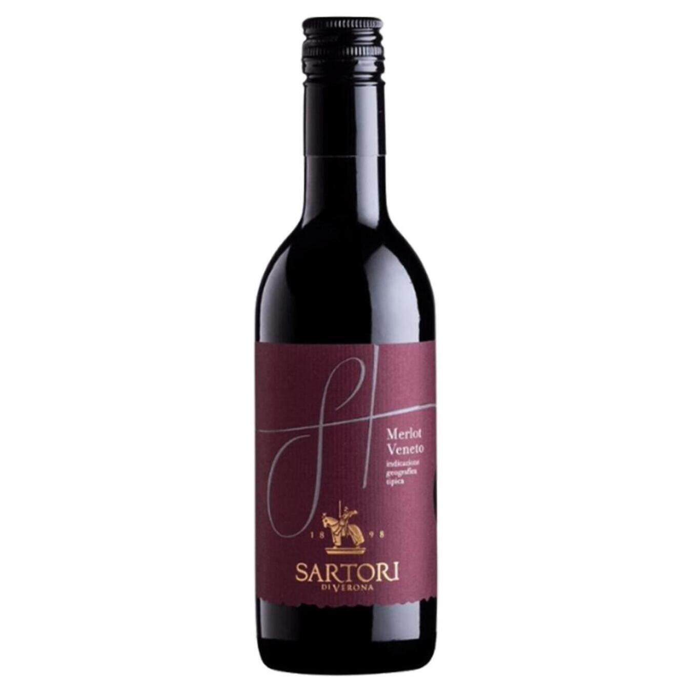 Вино Sartori Merlot красное сухое 11,5% 0,25л
