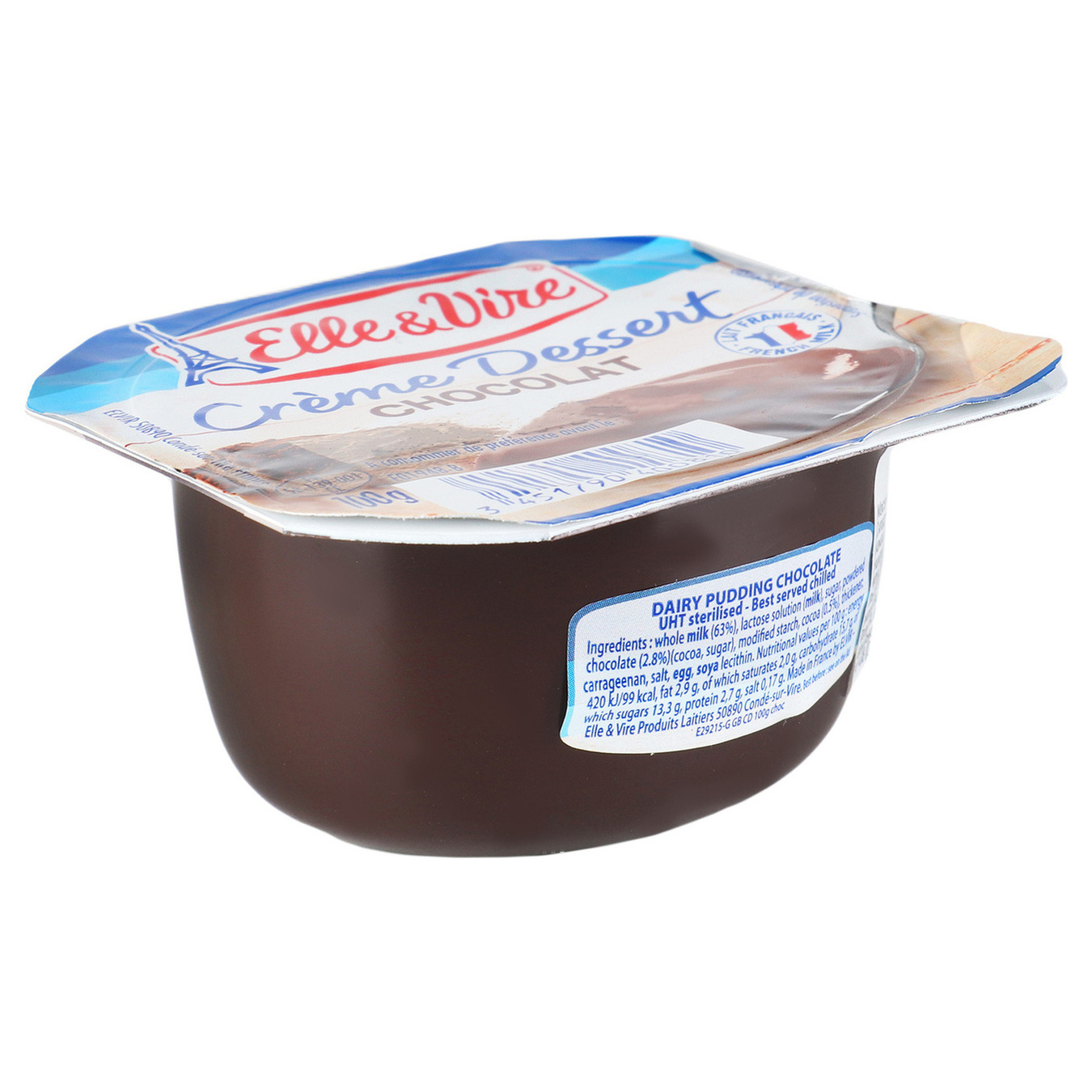 Крем десерт Elle&Vire шоколадний 2,9% 100г
