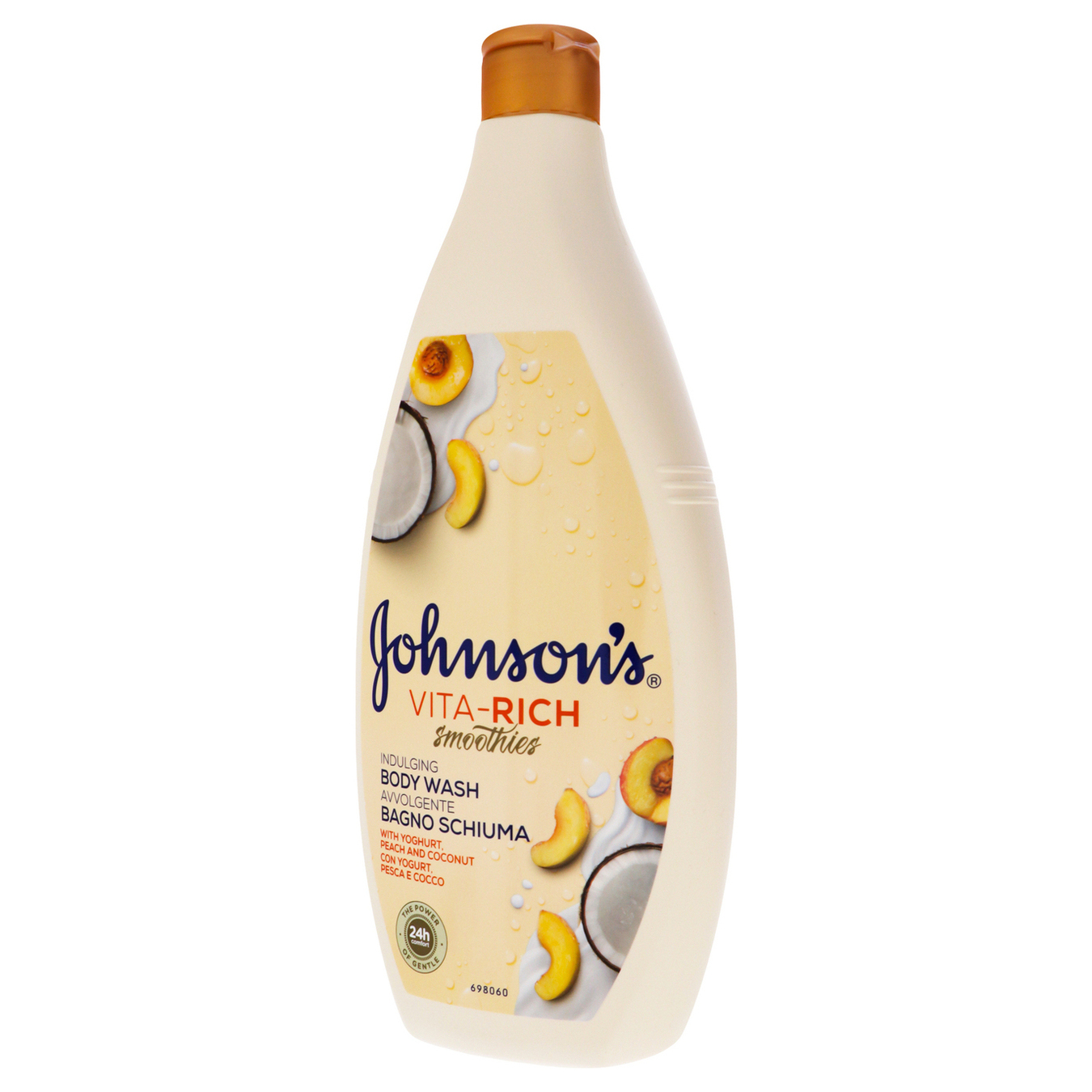 Гель для душу Johnson's Vita-Rich Смузі Розслаблюючий з йогуртом кокосом та екстрактом персика 750мл 2