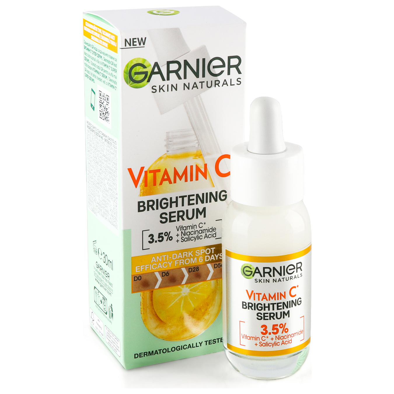 Сыворотка Garnier Super Brightening Serum Vitamin C для лица 30мл 2