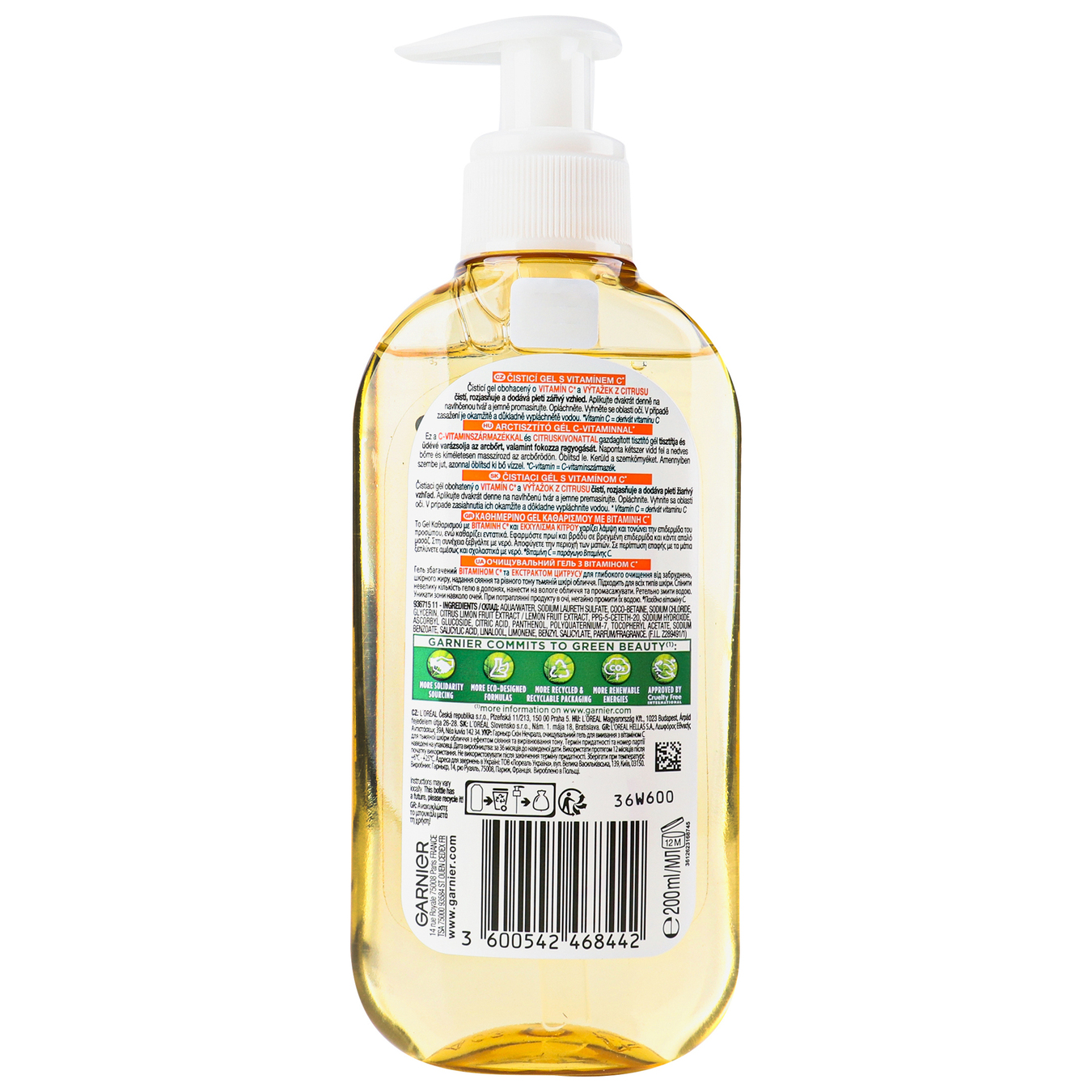 Garnier Skin Naturals cleansing gel for washing with vitamin C 200ml 4