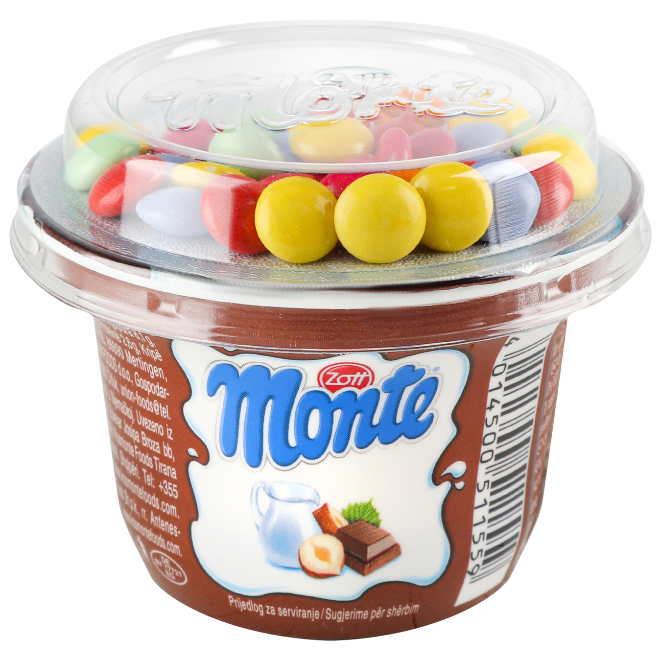 Zott Monte dessert with chocolate, hazelnuts and cocoa dragee 70g 2