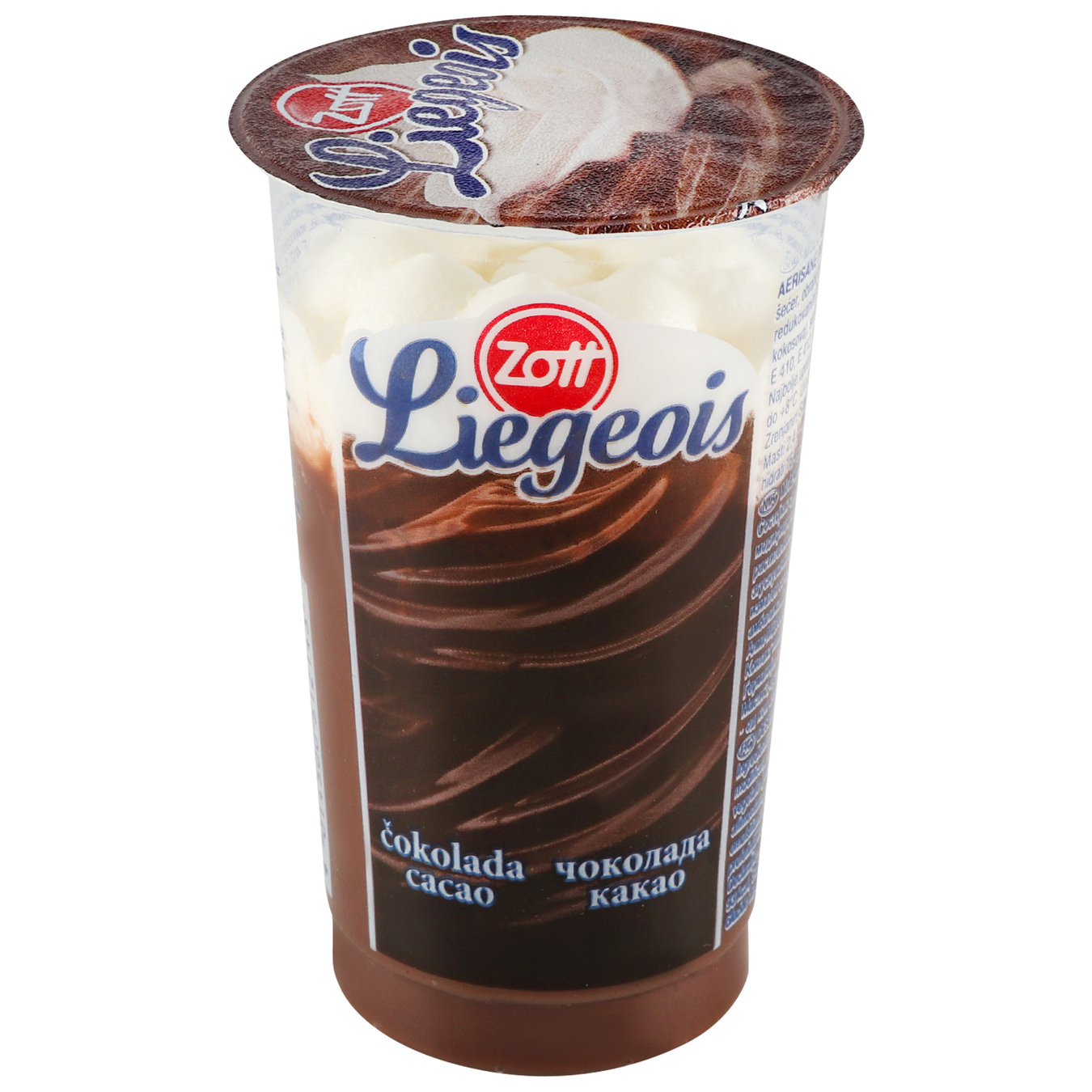 Десерт Zott Liegeois шоколадный со взбитыми сливками 175г 2
