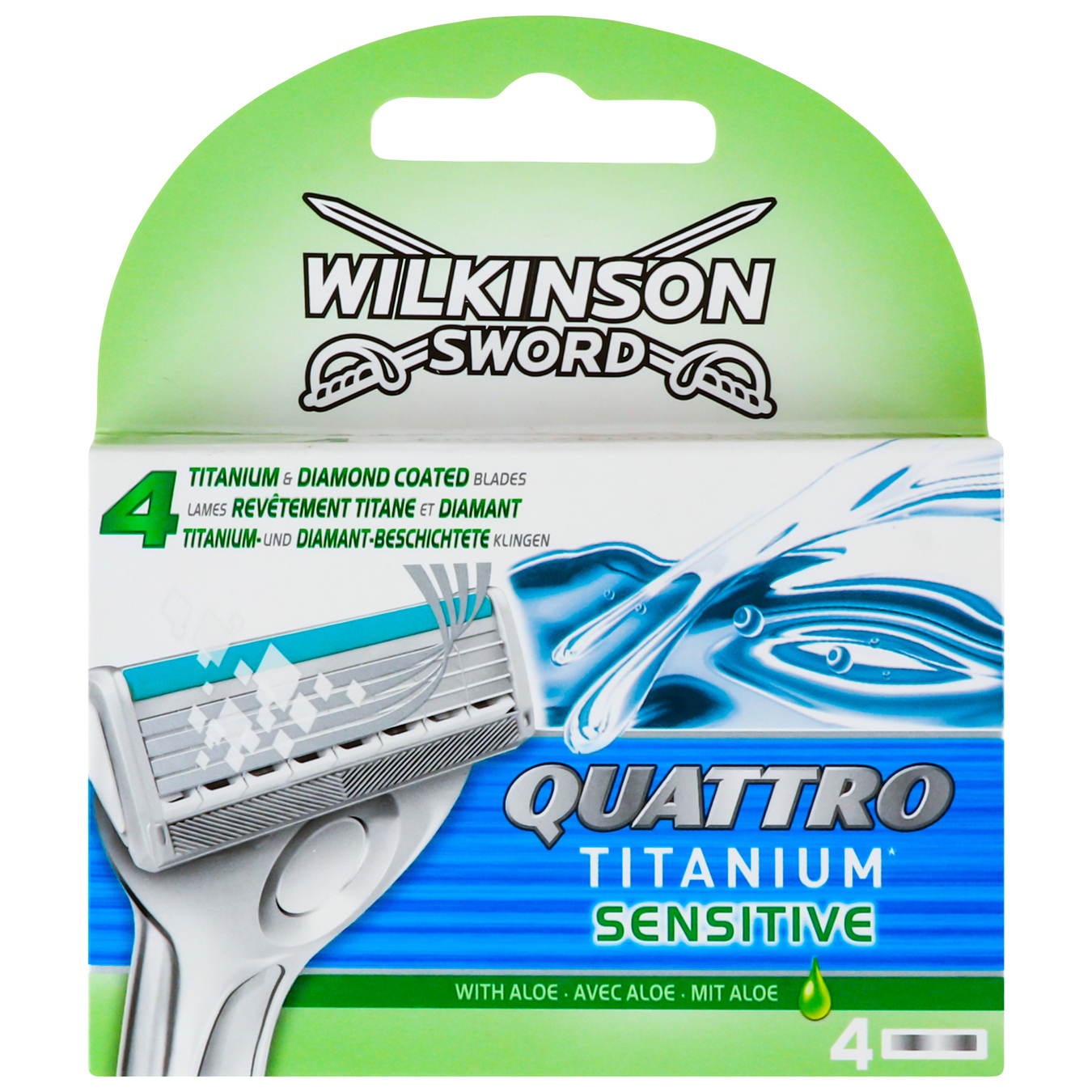 Картриджі для гоління Wilkinson Sword Quattro Titanium Sensitive 4шт
