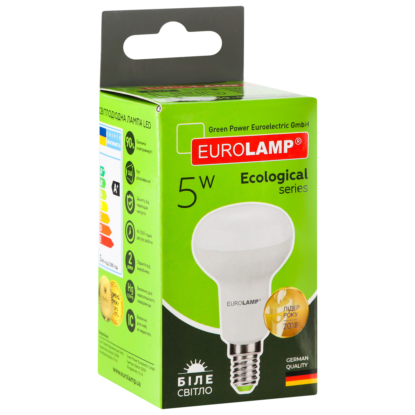 Лампа світодіодна Eurolamp eko P R39 5Вт 4000K E14 4
