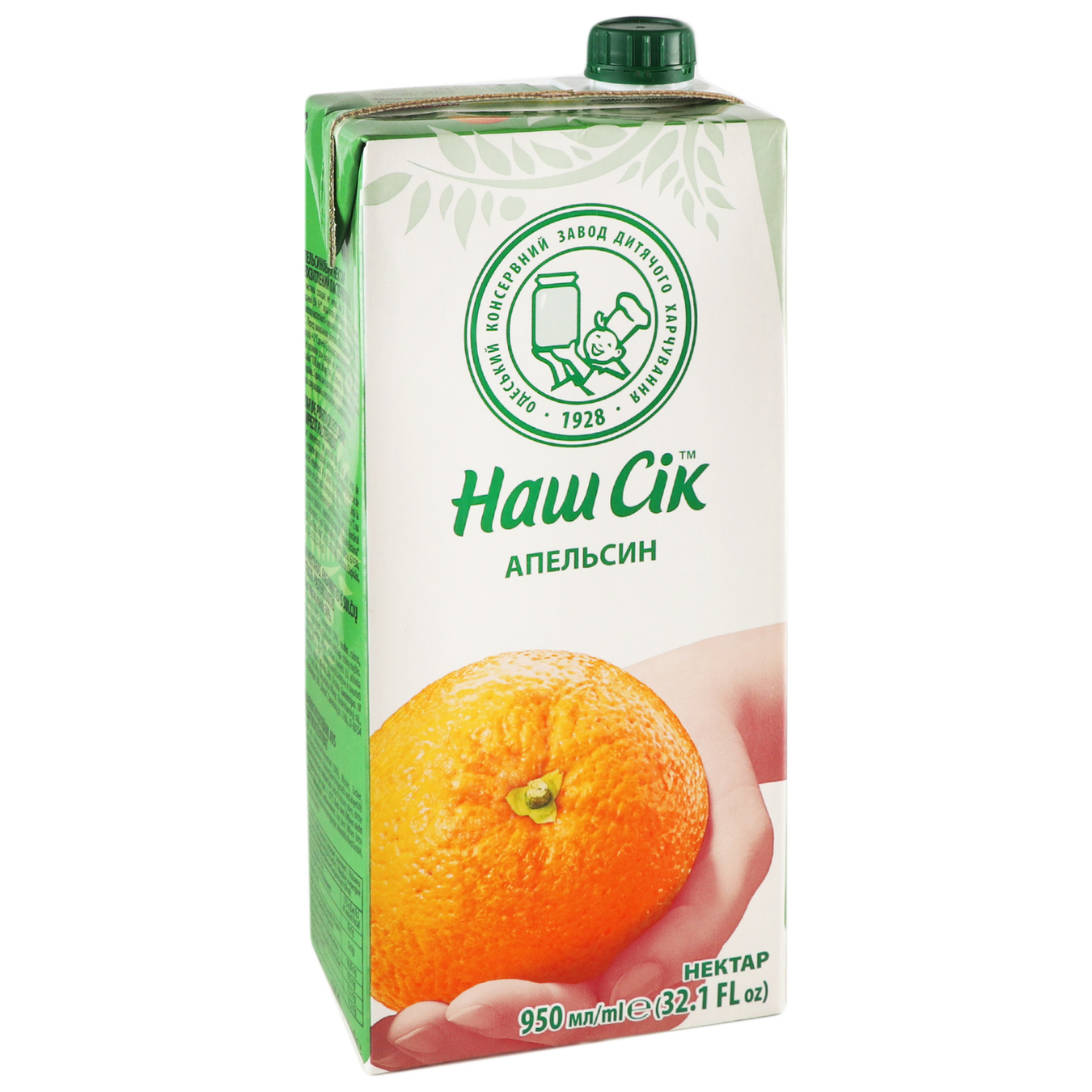 Нектар Наш сік Slim Апельсин 0,95л 2