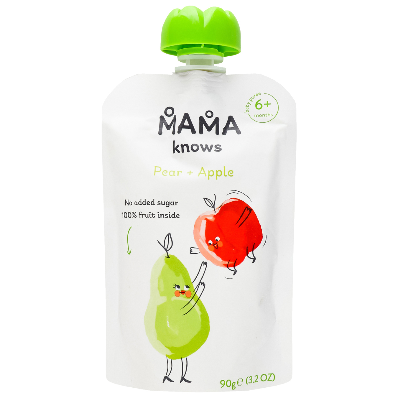 Mama knows pear and apple puree without sugar 90g