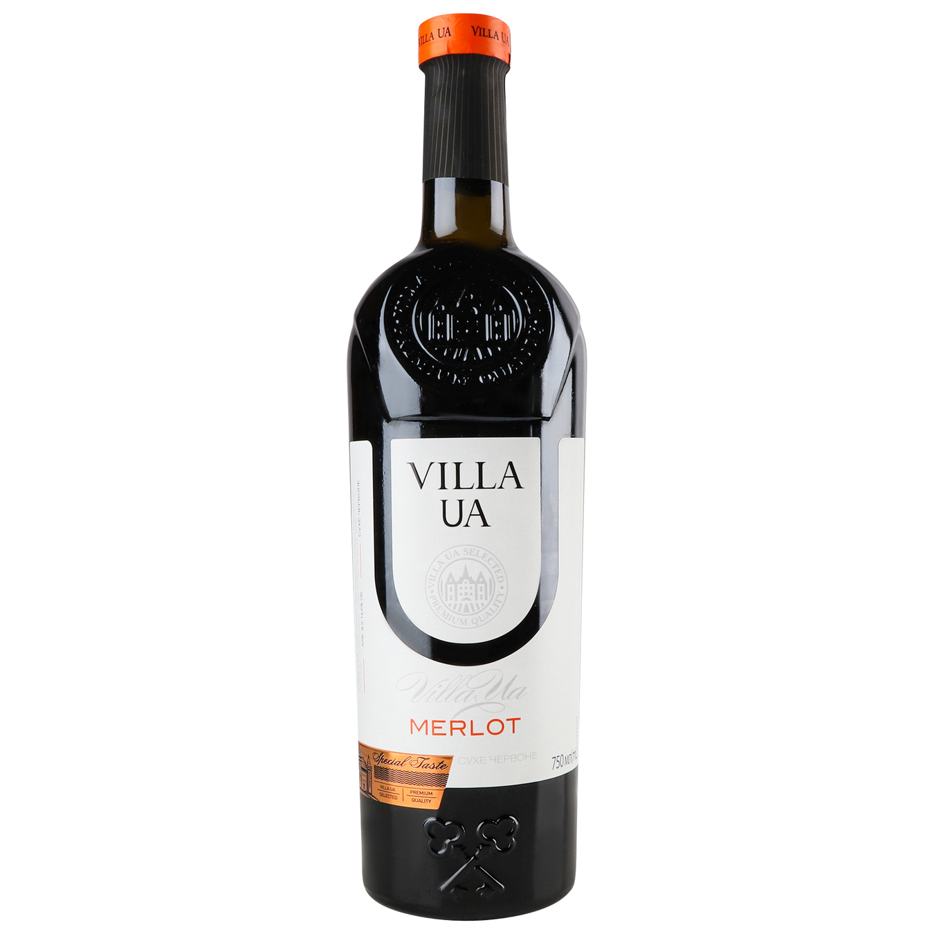 Вино Villa Krim Мерло красное сухое 9,5% -14% 0,75л