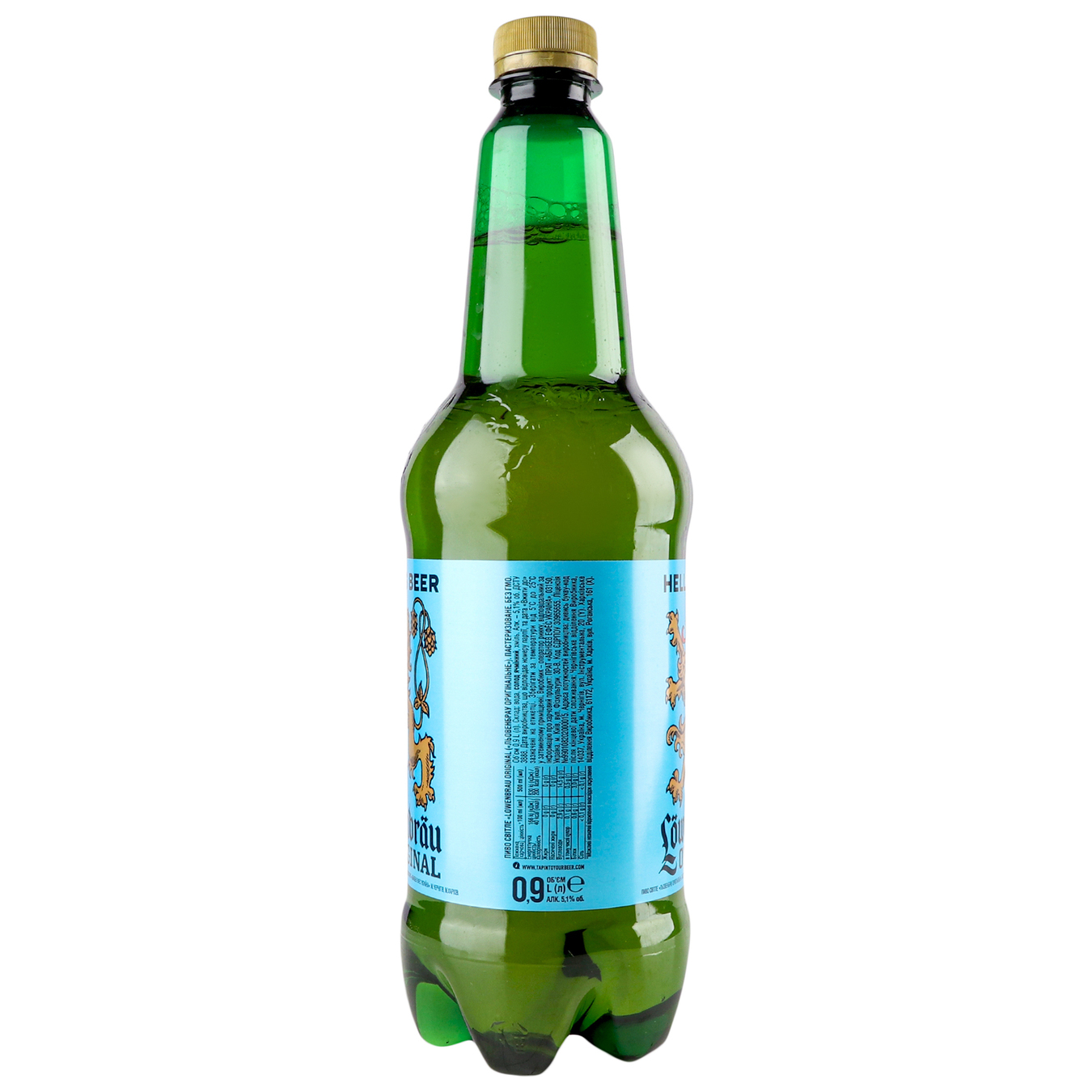Beer Lowenbrau Original light pasteurized 5.1% 0.9 l 2