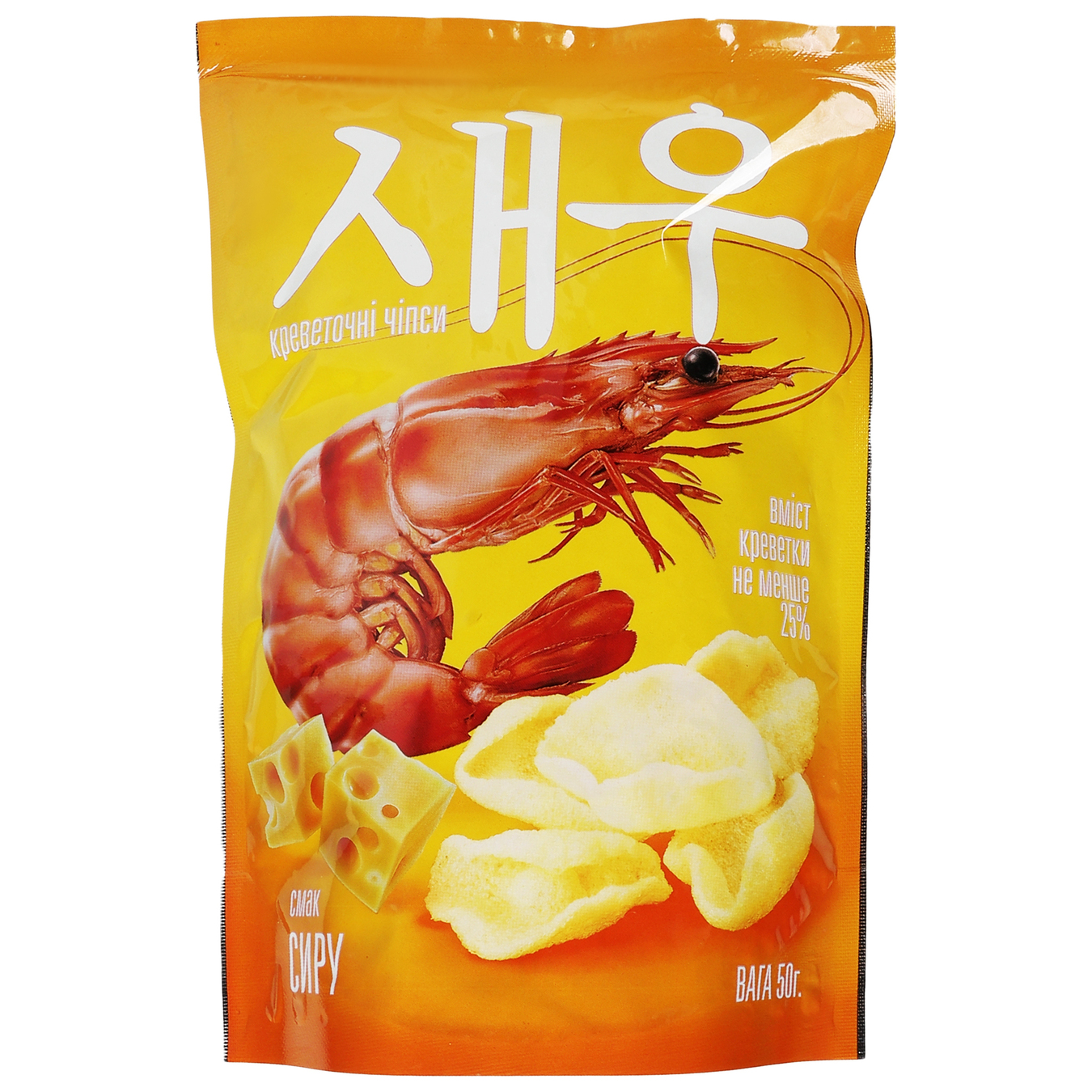 Чiпси креветочні Shrips смак сиру 50г