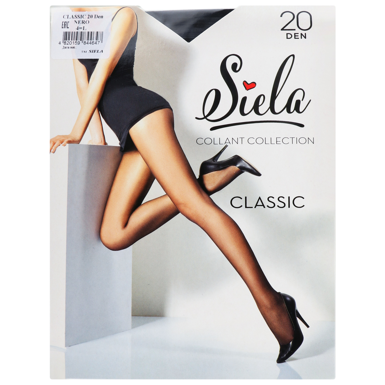 Women's tights Siela Classic 20den nero size 4