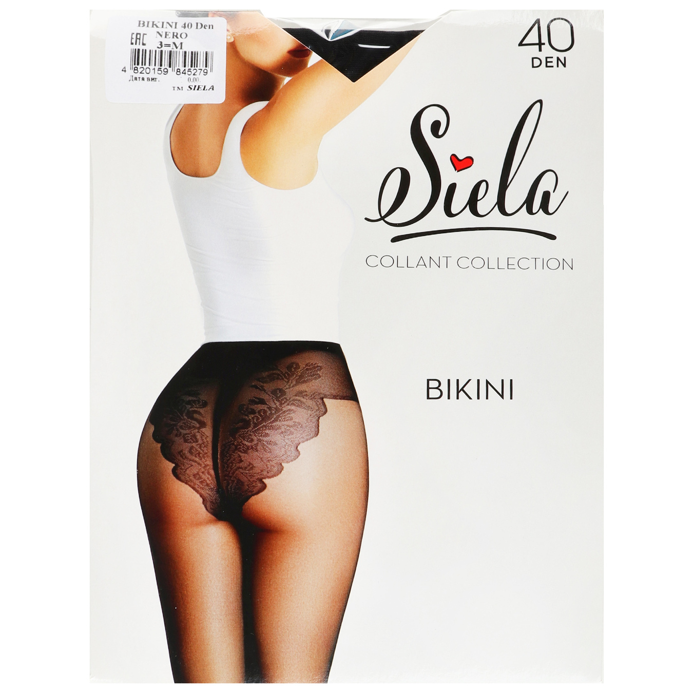 Women's tights Siela Bikini 40 days nero size 3