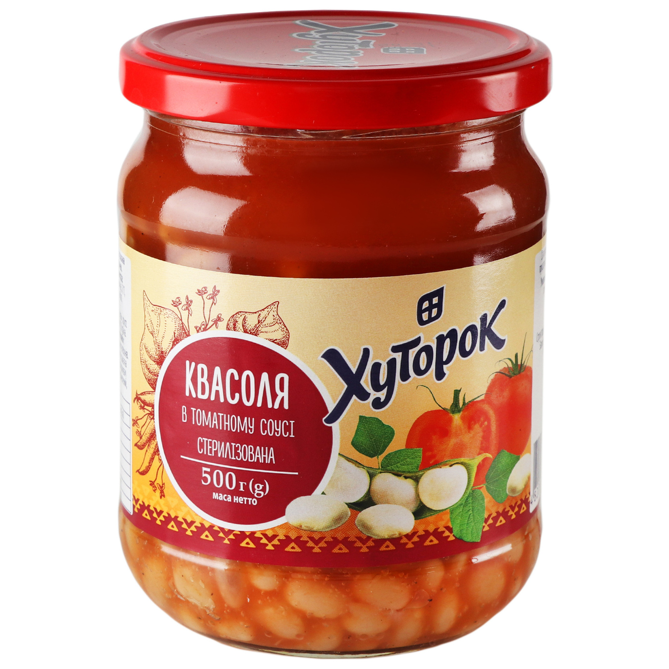 Фасоль Хуторок в томатном соусе 500г 2