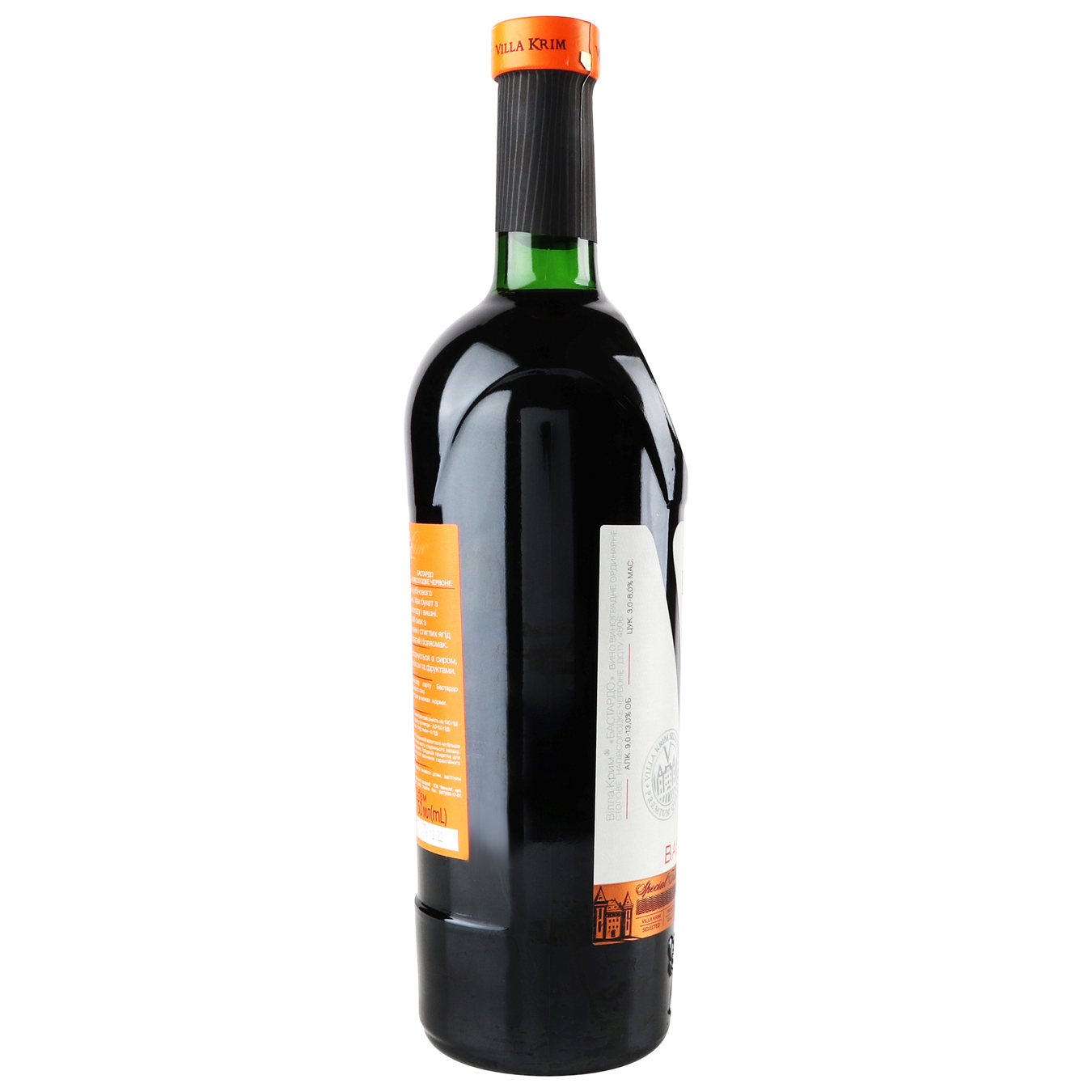 Вино Villa Krim Бастардо красное полусладкое 9-13% 0,75л 3