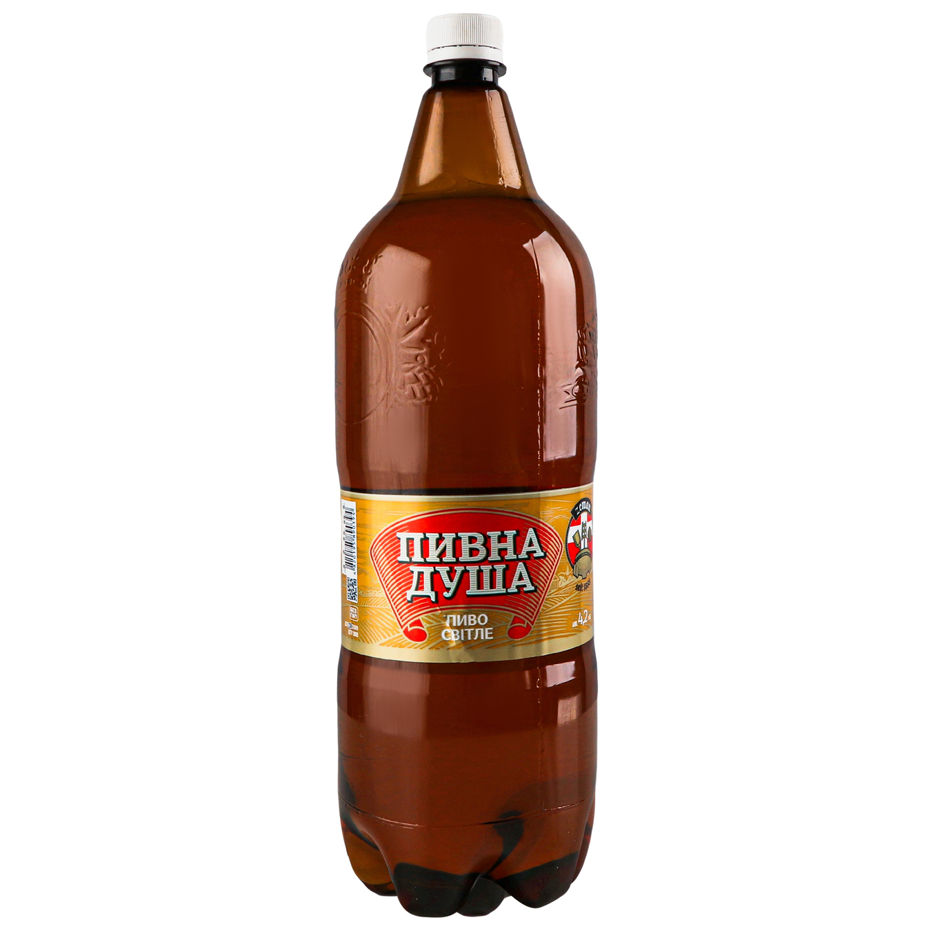 Пиво светлое Земан Пивная Душа 4,2% 2л пластиковая бутылка 5