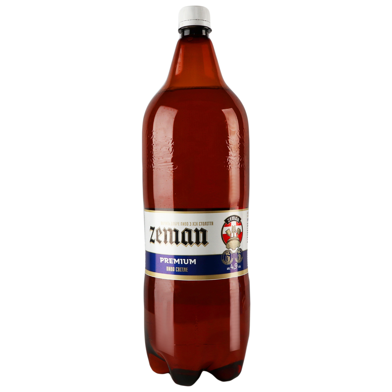 Light beer Zeman Premium 4.9% 2L plastic bottle