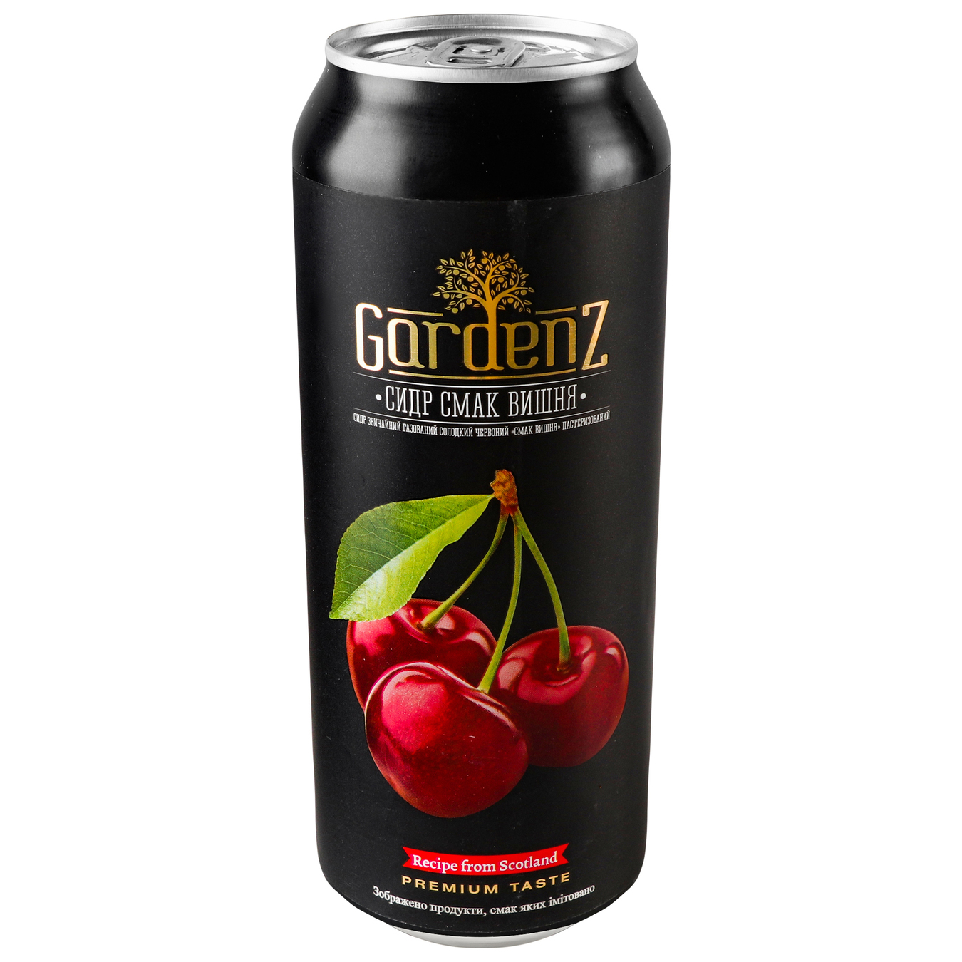 Сидр Gardenz вишня 5,4% 0,5л железная банка 3