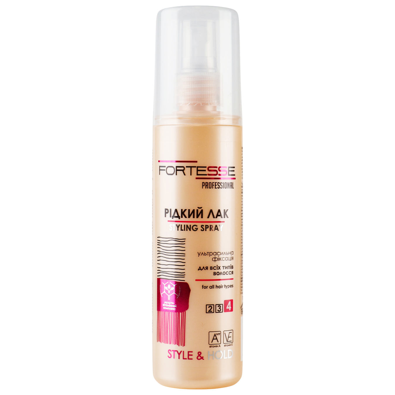 Fortesse Pro Style liquid varnish for hair with ultra-strong fixation 150ml