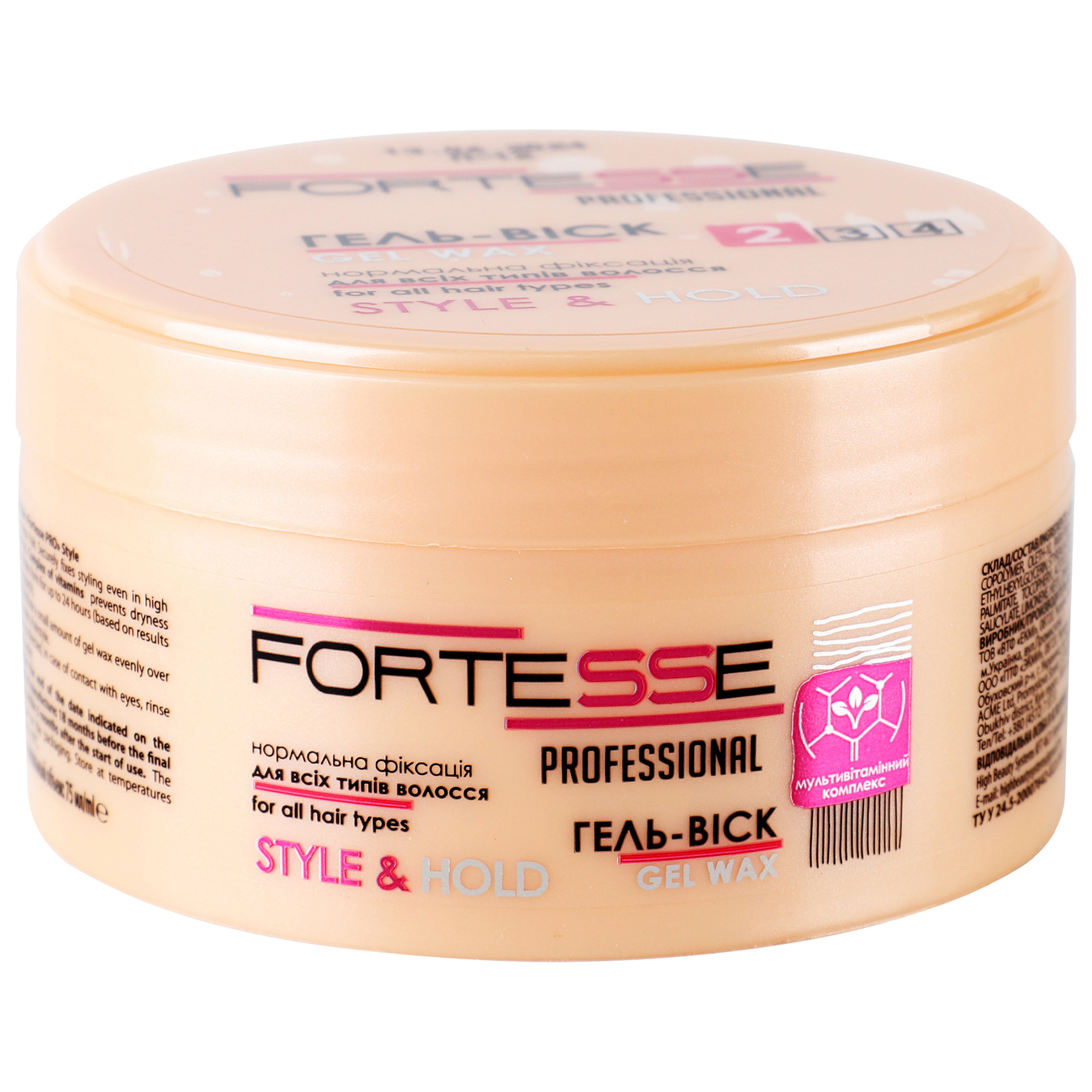 Gel-wax Fortesse Pro Style of normal fixation for hair 75 ml 4