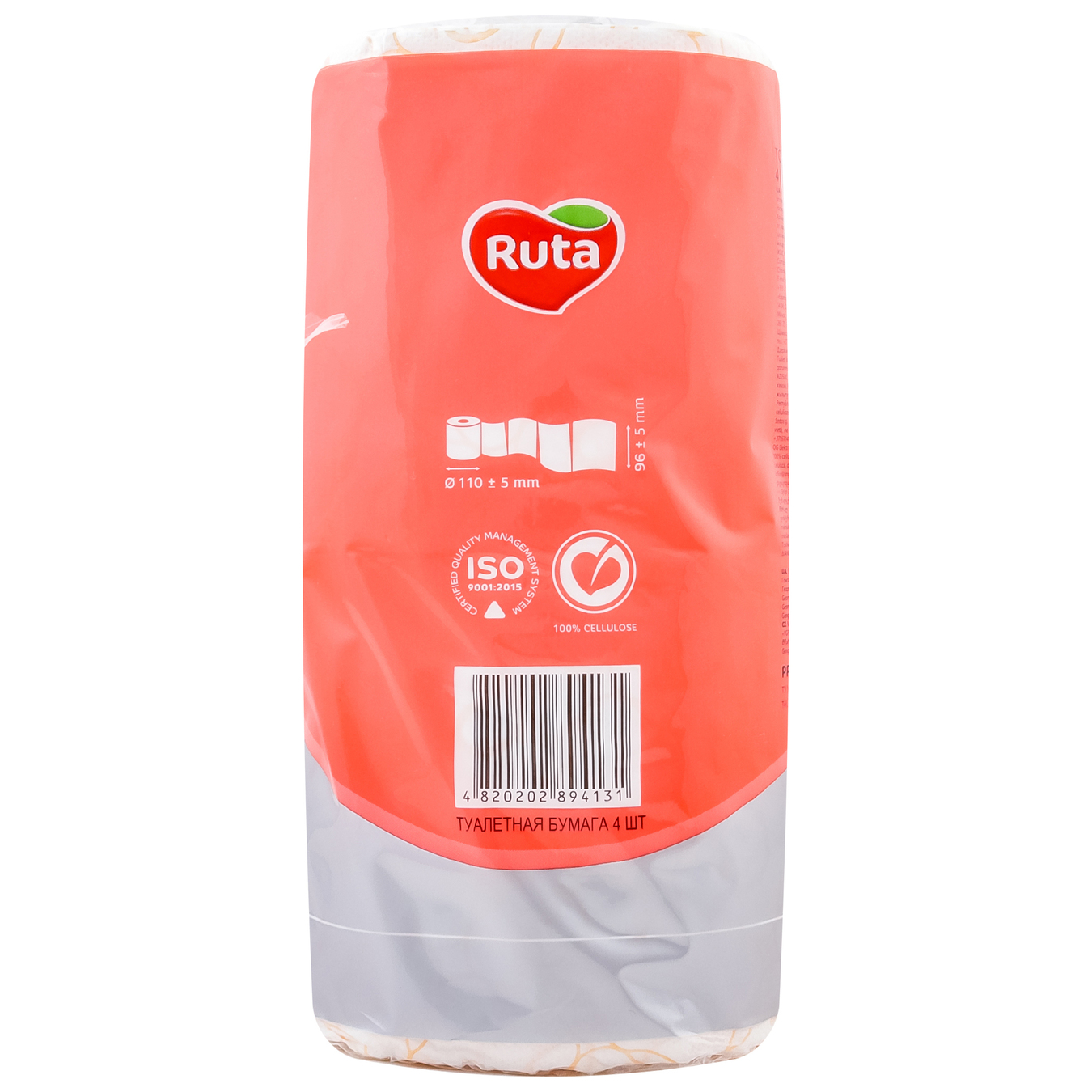 Туалетная бумага Ruta Classic Rose 2слой 4 рулона 4