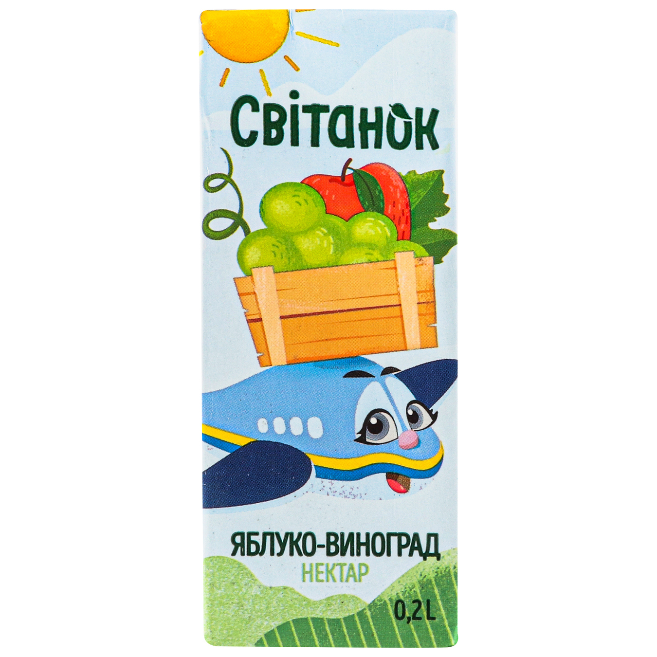 Nectar Svitanok apple-grape clarified pasteurized 0.2l