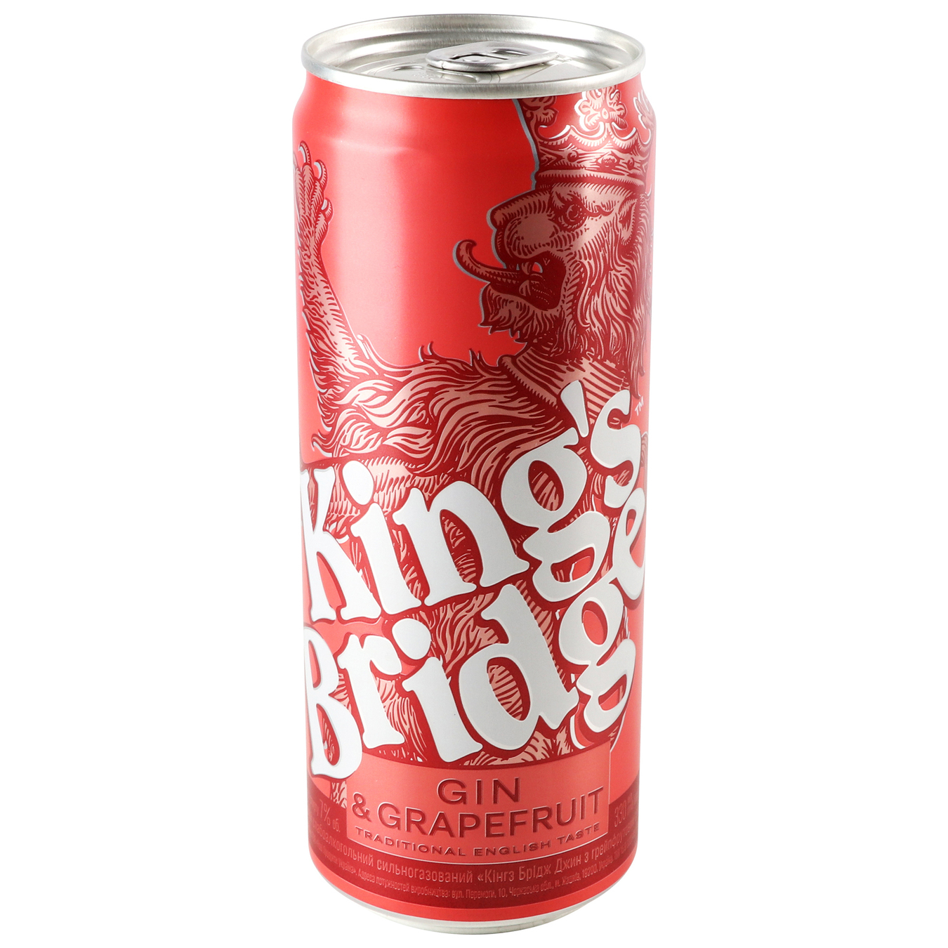 Напиток King's Bridge Gin & Grapefruit слабоалкогольный 7% 0,33л 2