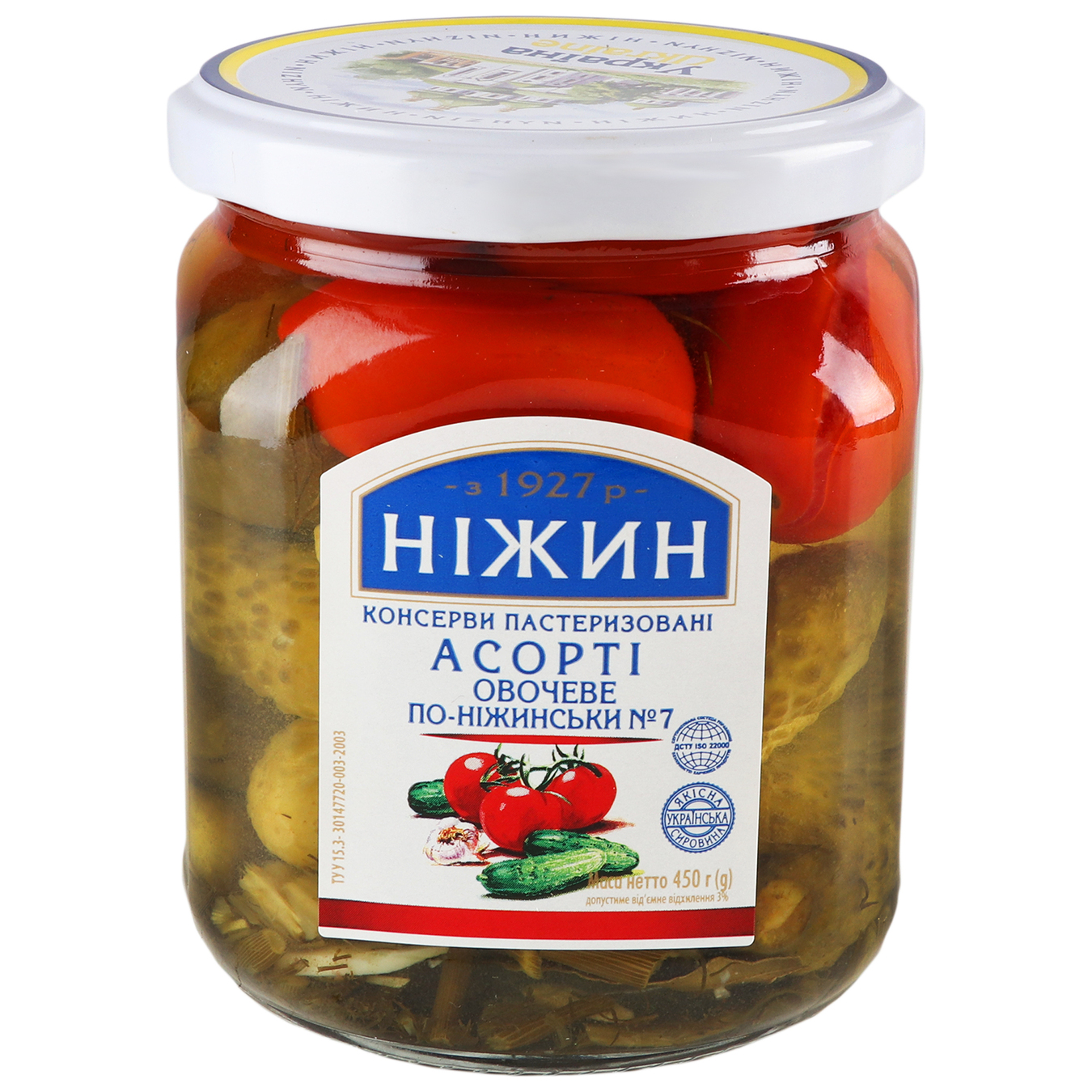 Assorted vegetables Nizhyn Po-Nizhinsky No. 7 450g 2