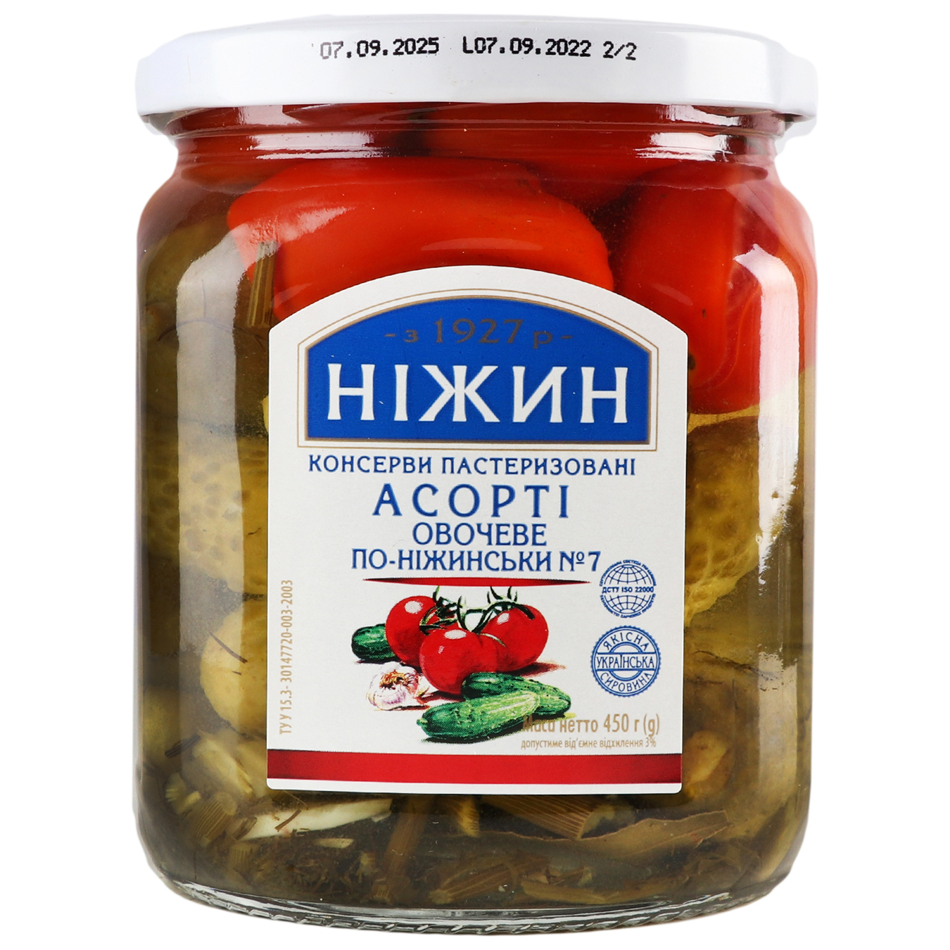 Assorted vegetables Nizhyn Po-Nizhinsky No. 7 450g