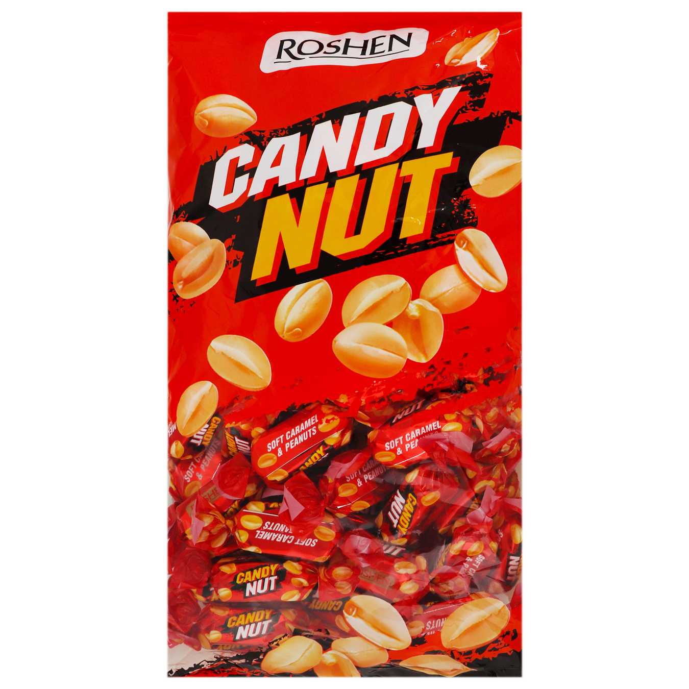 Candies Roshen Candy Nut soft caramel with peanuts 1kg