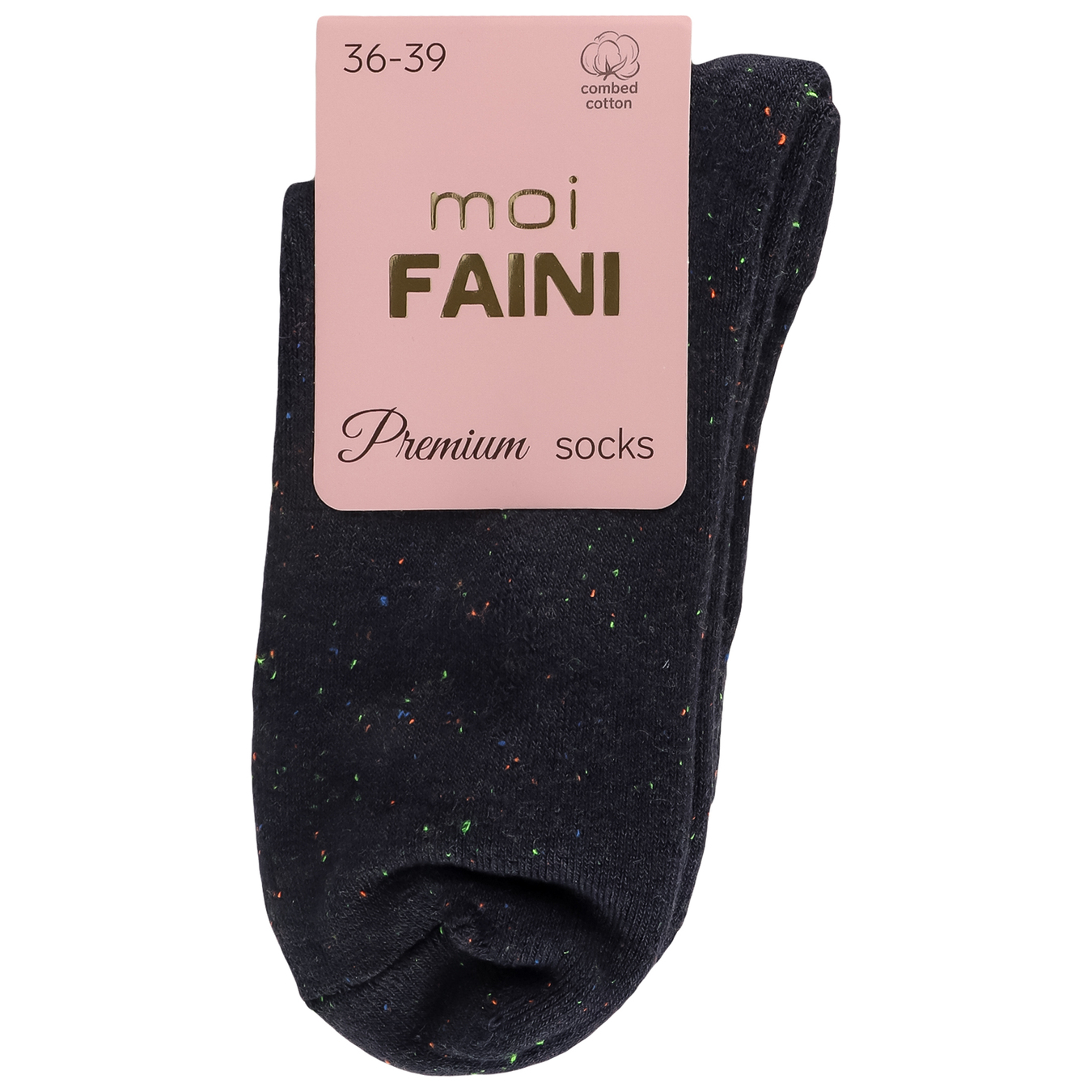 Moi Faini semi-terry women's dark blue socks 36-39 years.
