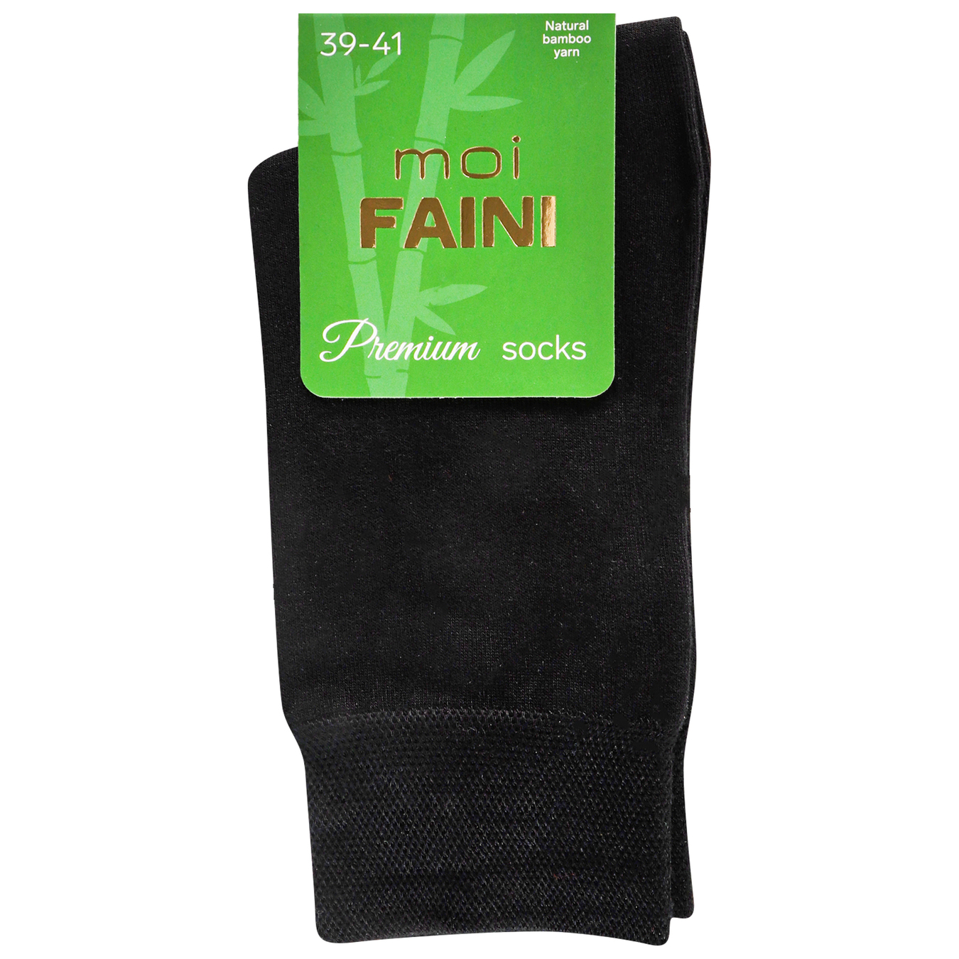 Men's socks moi FAINI bamboo classic black size 39-41 years.