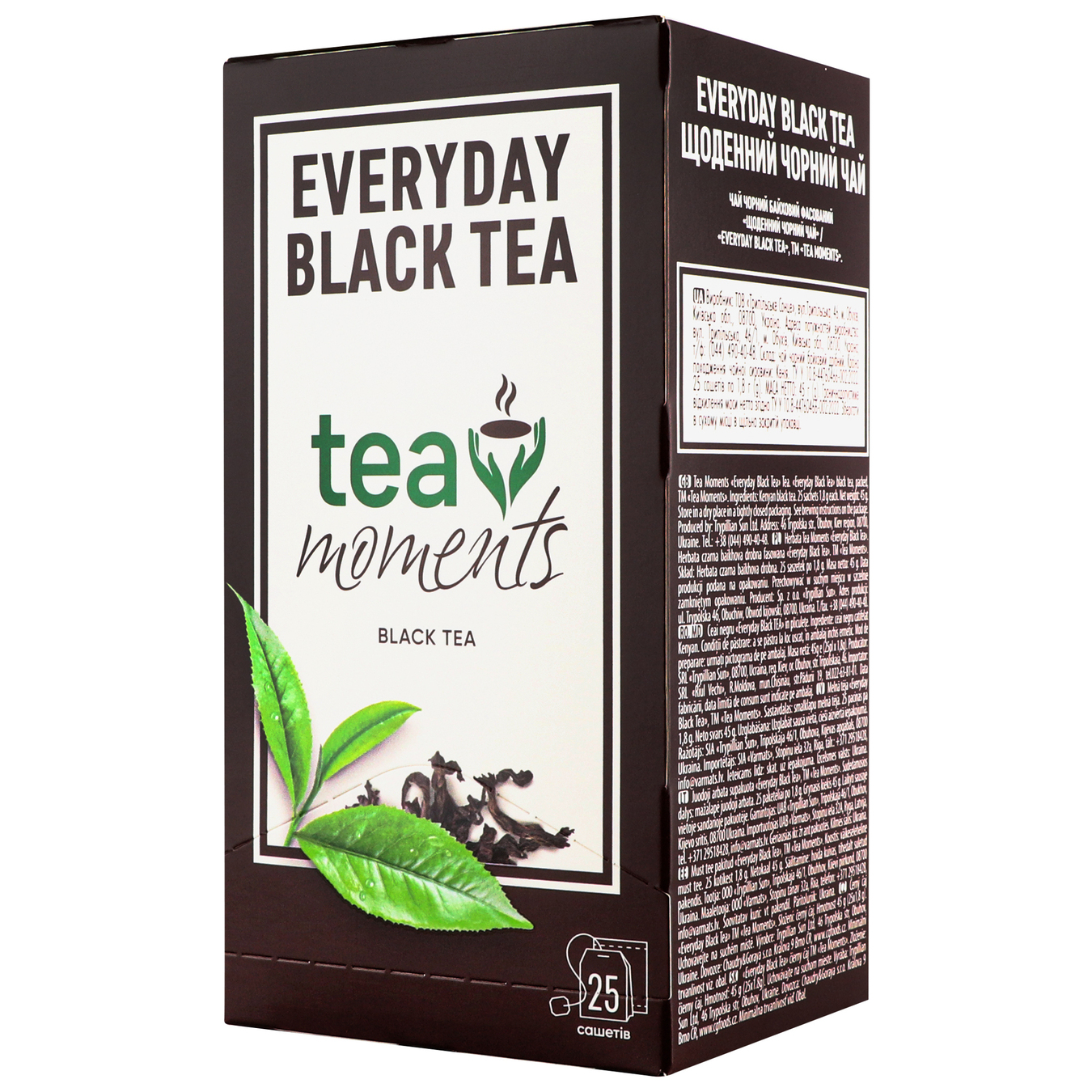 Чай черный Tea Moments Everyday Black Tea байховый саше 25*1,8г 4