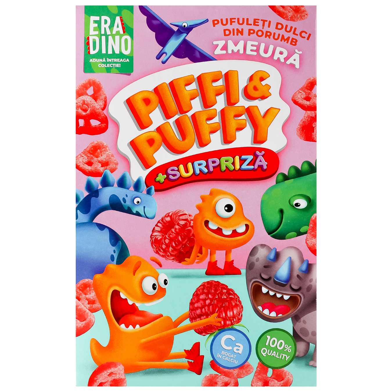 Piffi&Puffy corn sticks with a raspberry flavor with a surprise 90g