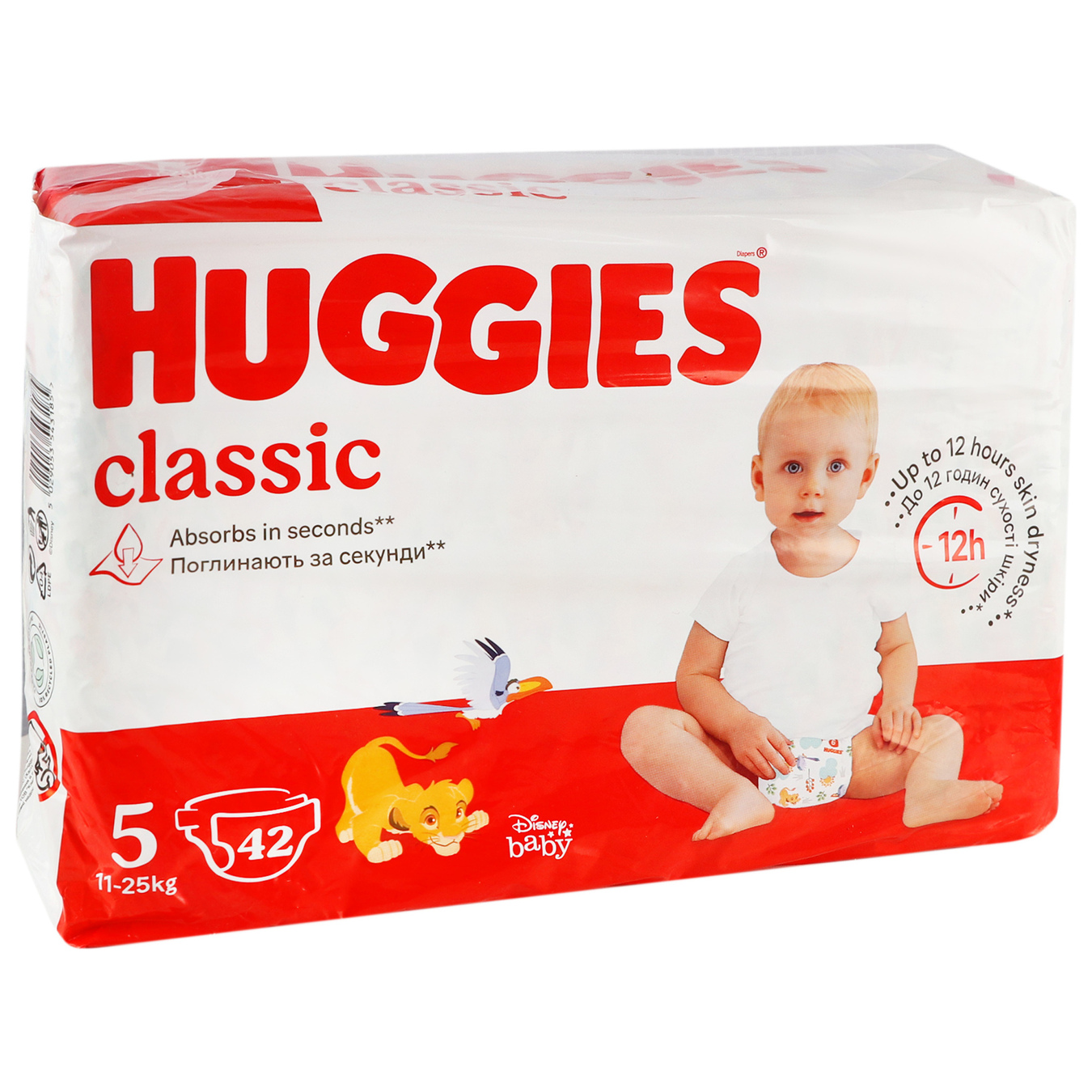 Подгузники Huggies Classic Jumbo 5р. 11-25кг 42шт 2