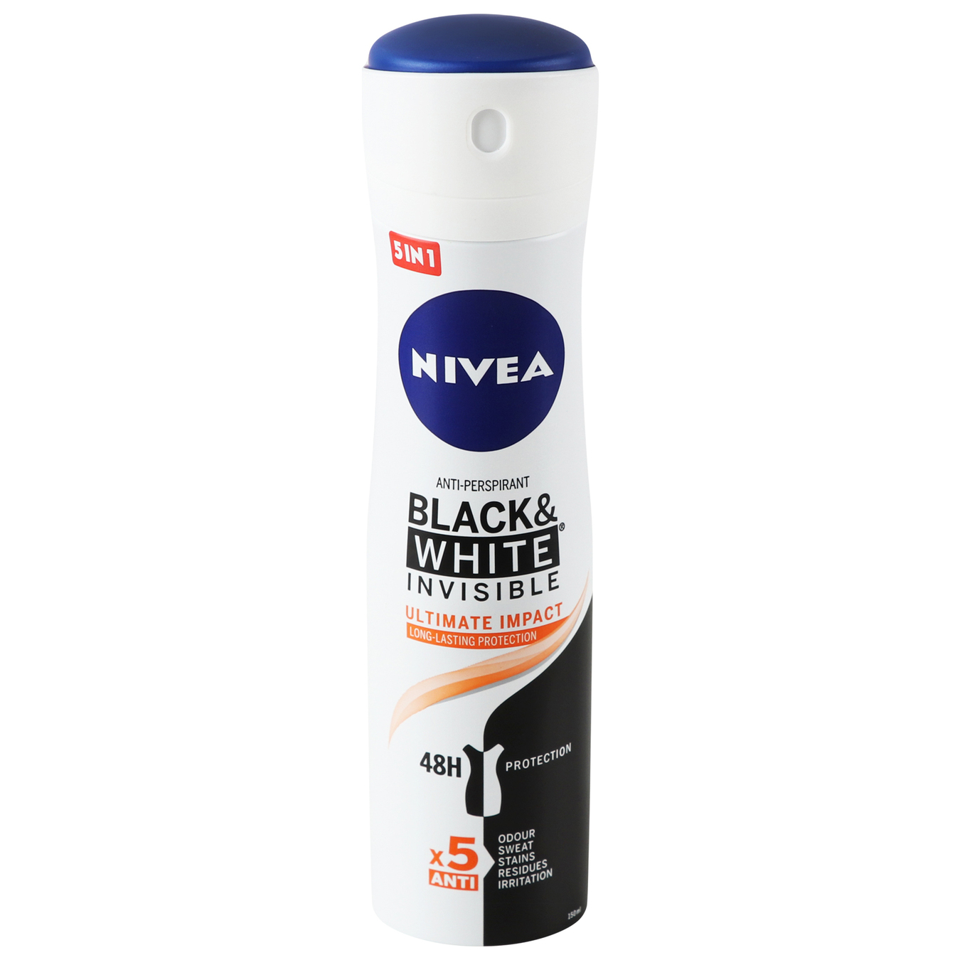Дезодорант Nivea спрей чорне та біле невидимий Extra 150мл 2