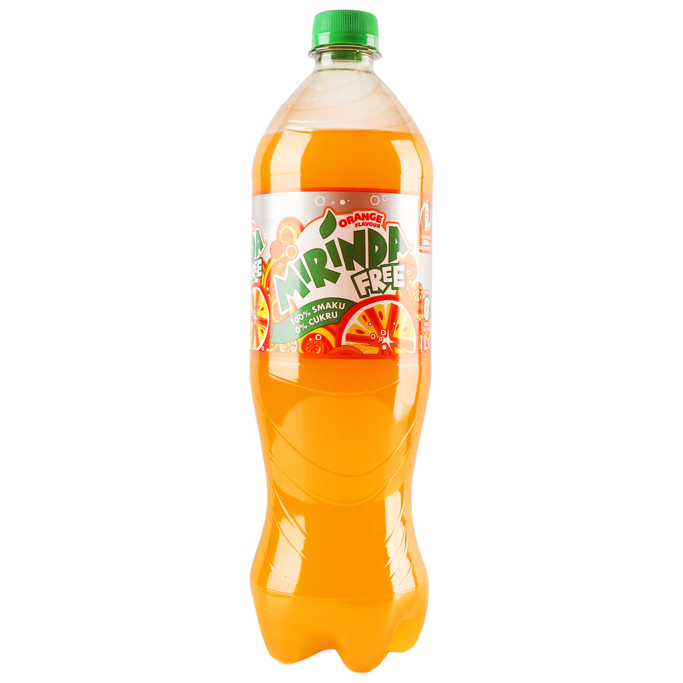 Strong carbonated drink Mirinda Orange Zero 1l