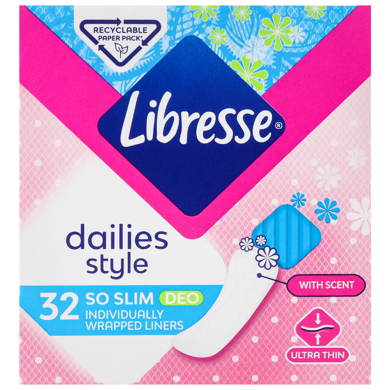 Libresse Daily Fresh Normal Deo hygienic pads 32pcs